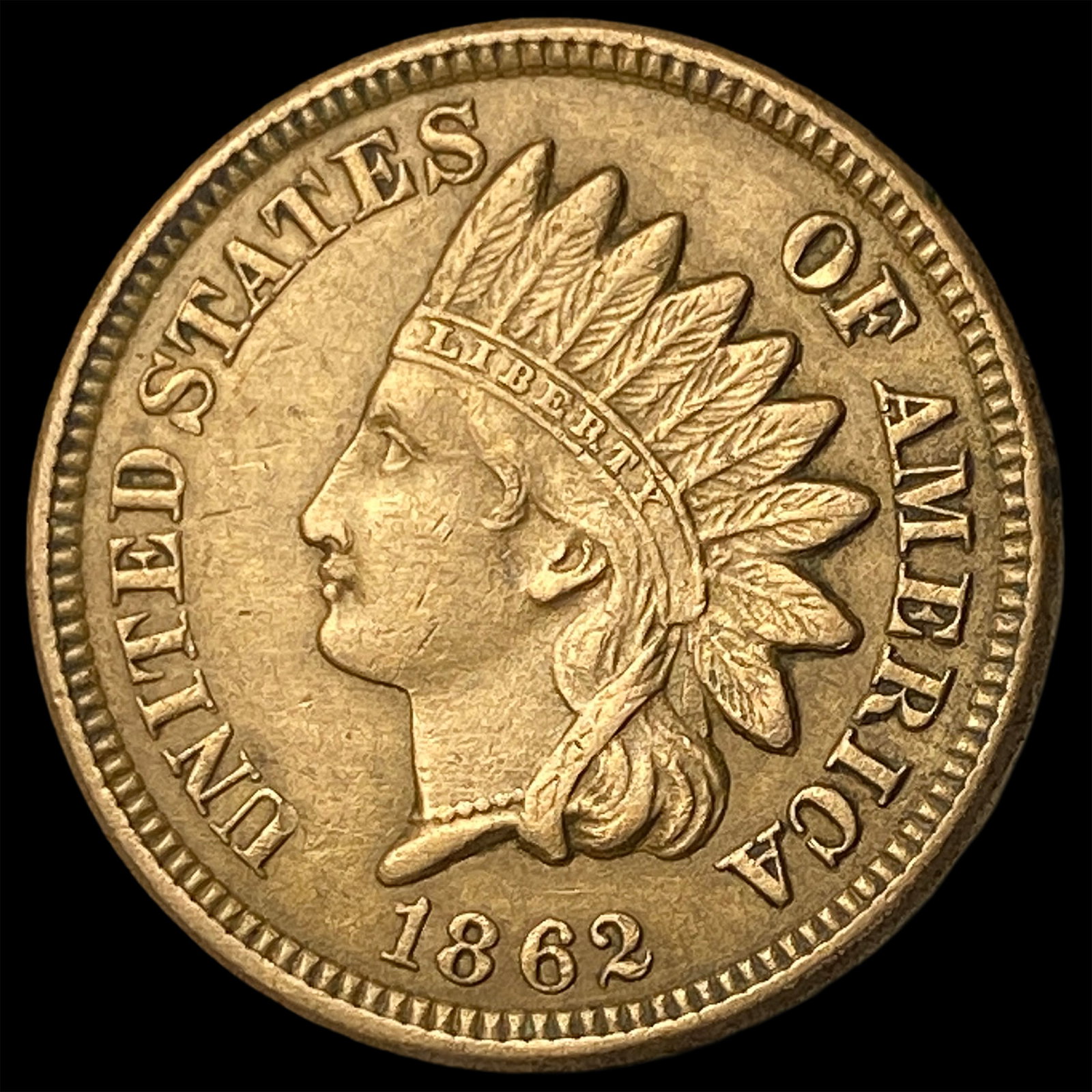 1862 Copper-Nickel Indian Head Cent NEARLY UNCIRCULATED: 1862 Copper-Nickel Indian Head Cent NEARLY UNCIRCULATED