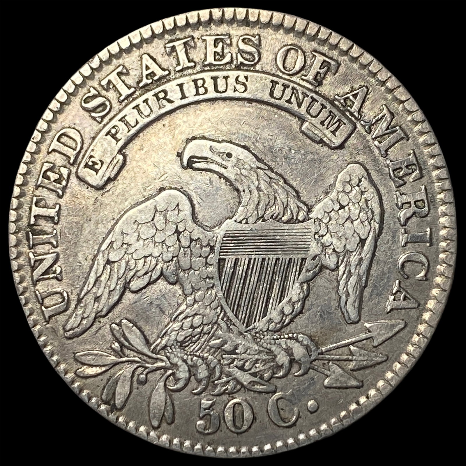 1833 Silver Capped Bust Half Dollar CLOSELY UNCIRCULATED - 2