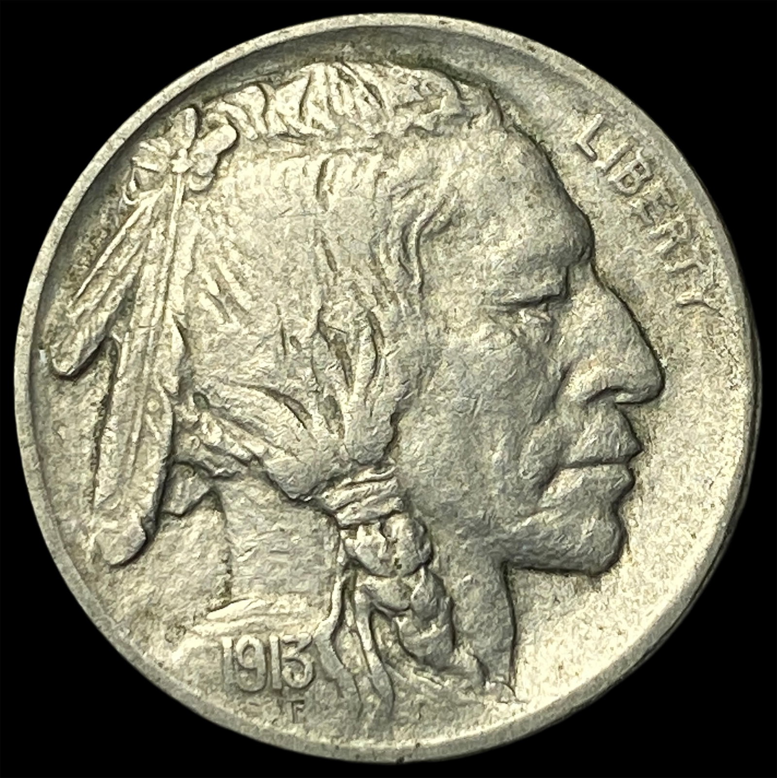 1913-D Type 2 Buffalo Nickel CHOICE AU: 1913-D Type 2 Buffalo Nickel CHOICE AU