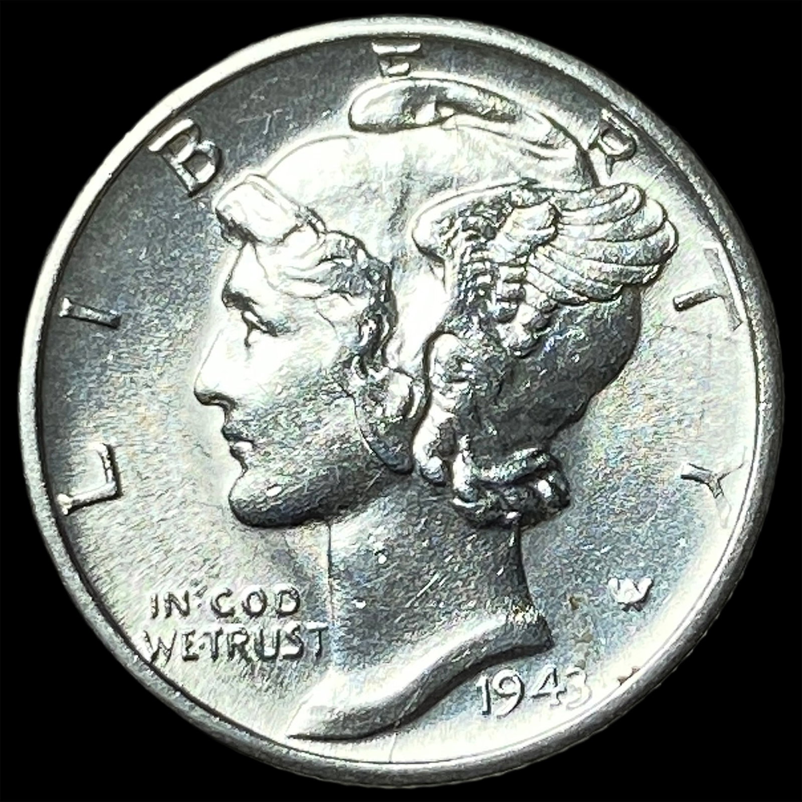 1943-S Silver Mercury Dime GEM BU: 1943-S Silver Mercury Dime GEM BU