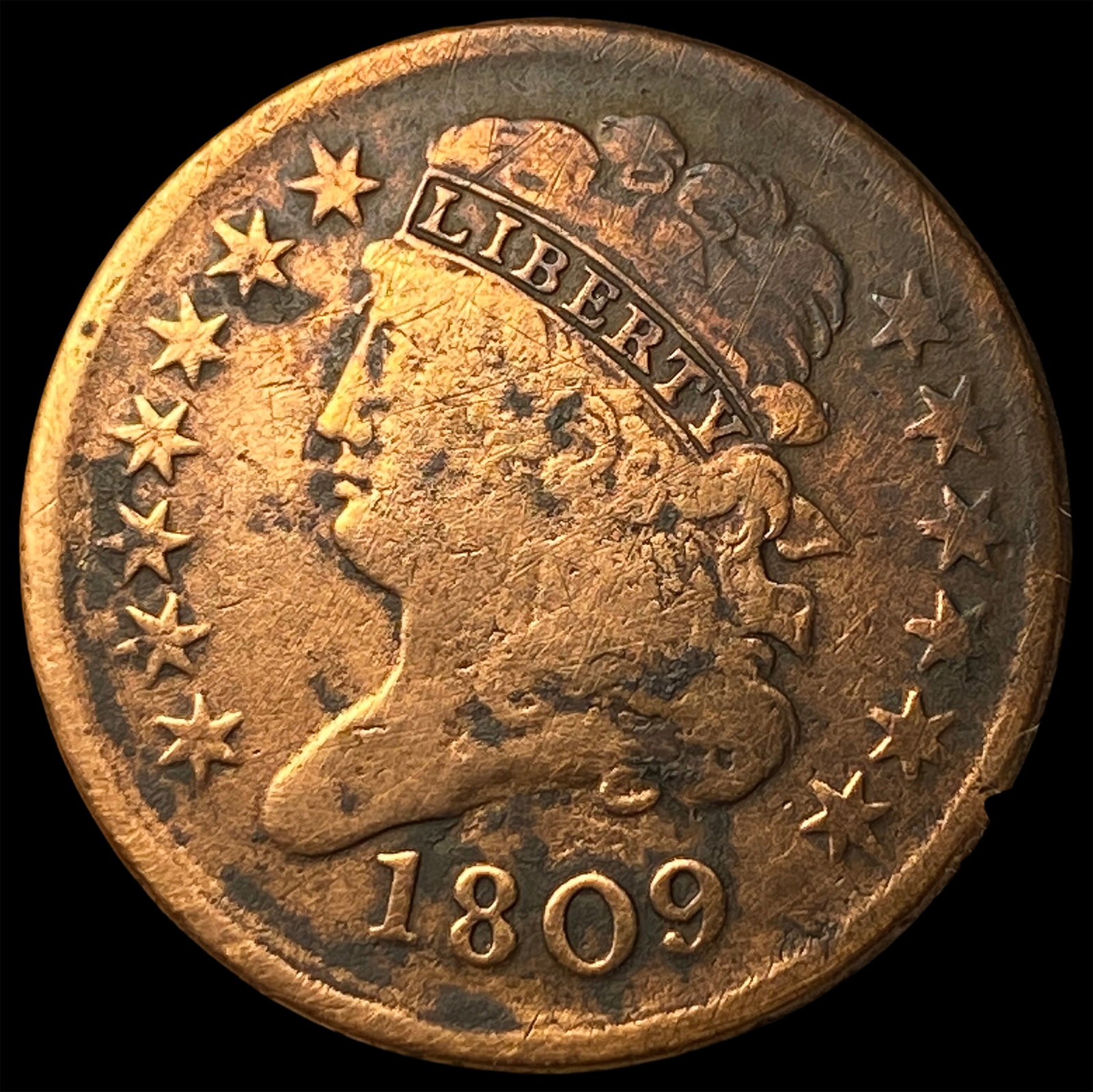 1809 Classic Head Half Cent LIGHTLY CIRCULATED (1 of 2)