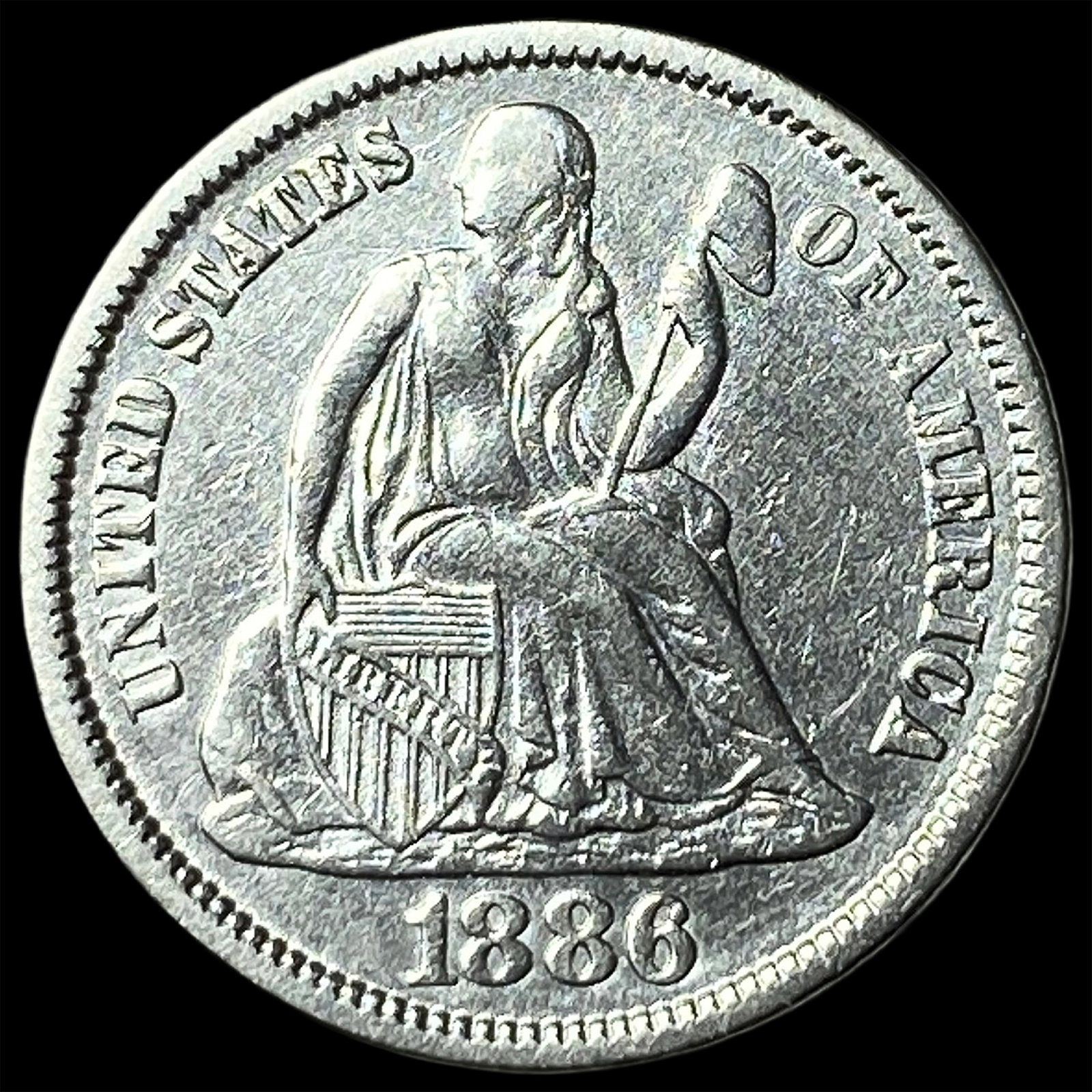1886 Seated Liberty Dime UNCIRCULATED: 1886 Seated Liberty Dime UNCIRCULATED
