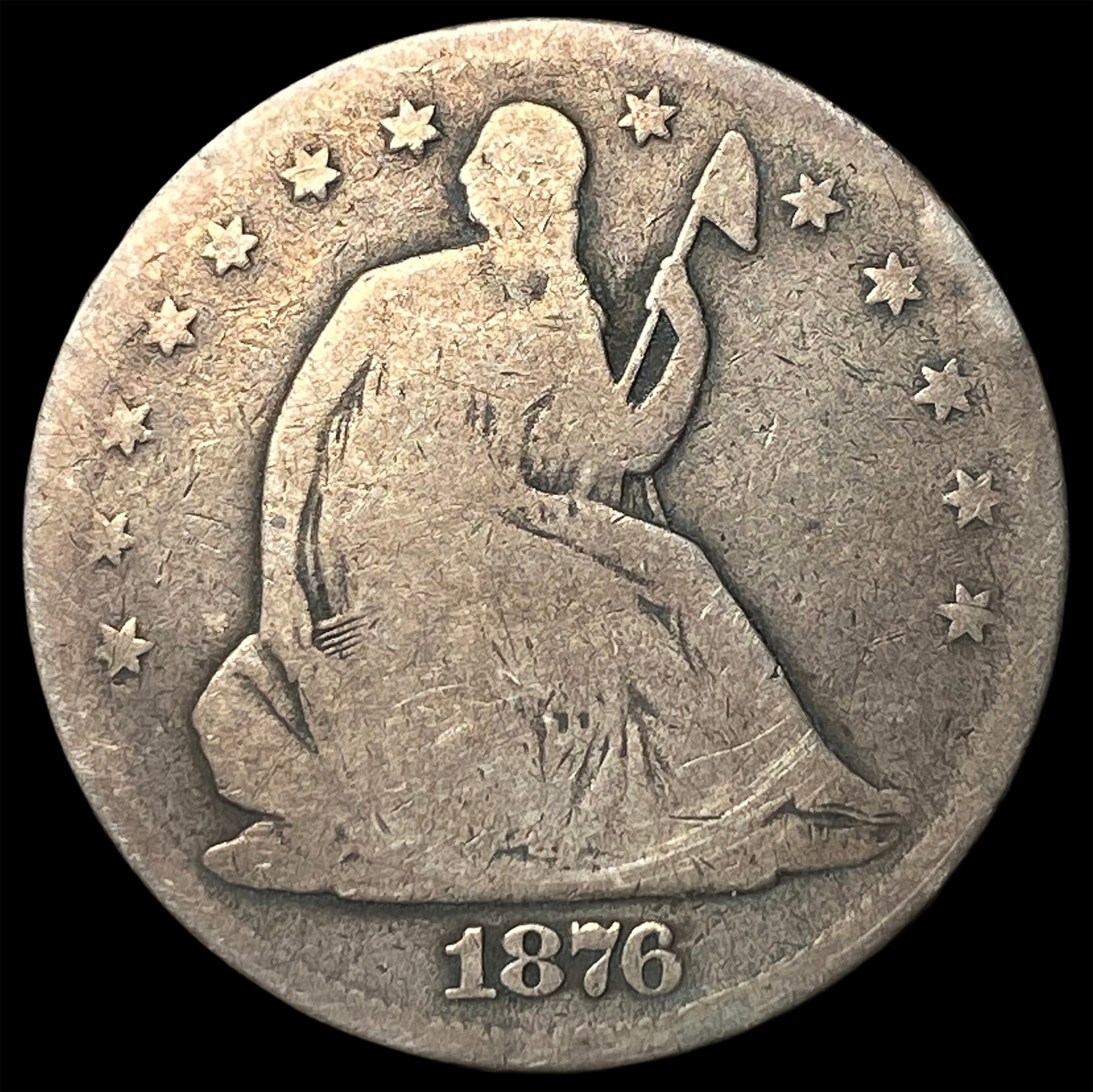 1876 Seated Liberty Half Dollar NICELY CIRCULATED: 1876 Seated Liberty Half Dollar NICELY CIRCULATED