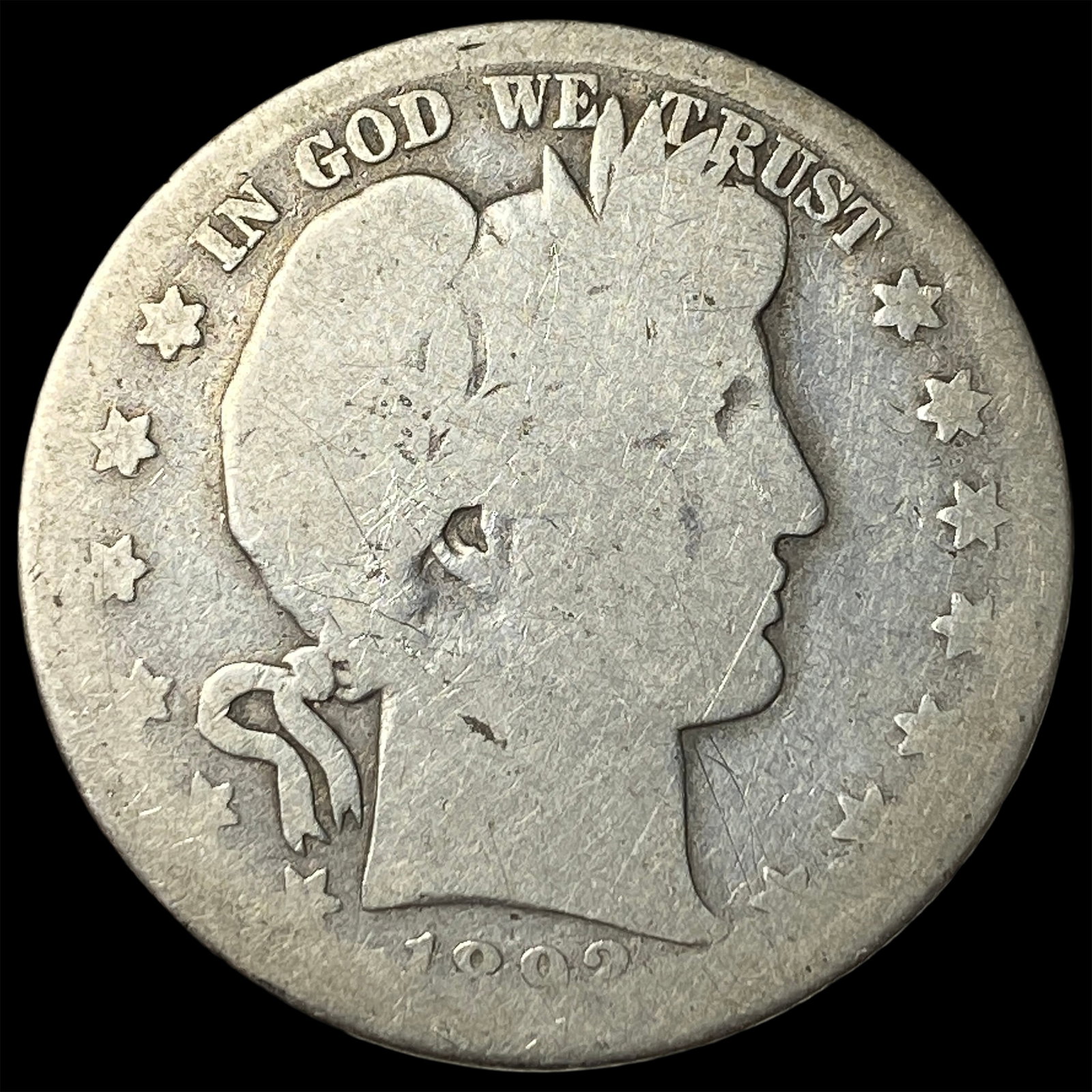 1902-S Silver Barber Half Dollar NICELY CIRCULATED (1 of 2)