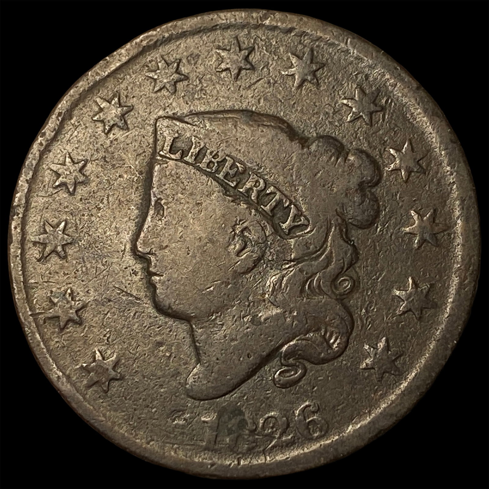 1826 Coronet Head Large Cent LIGHTLY CIRCULATED: 1826 Coronet Head Large Cent LIGHTLY CIRCULATED