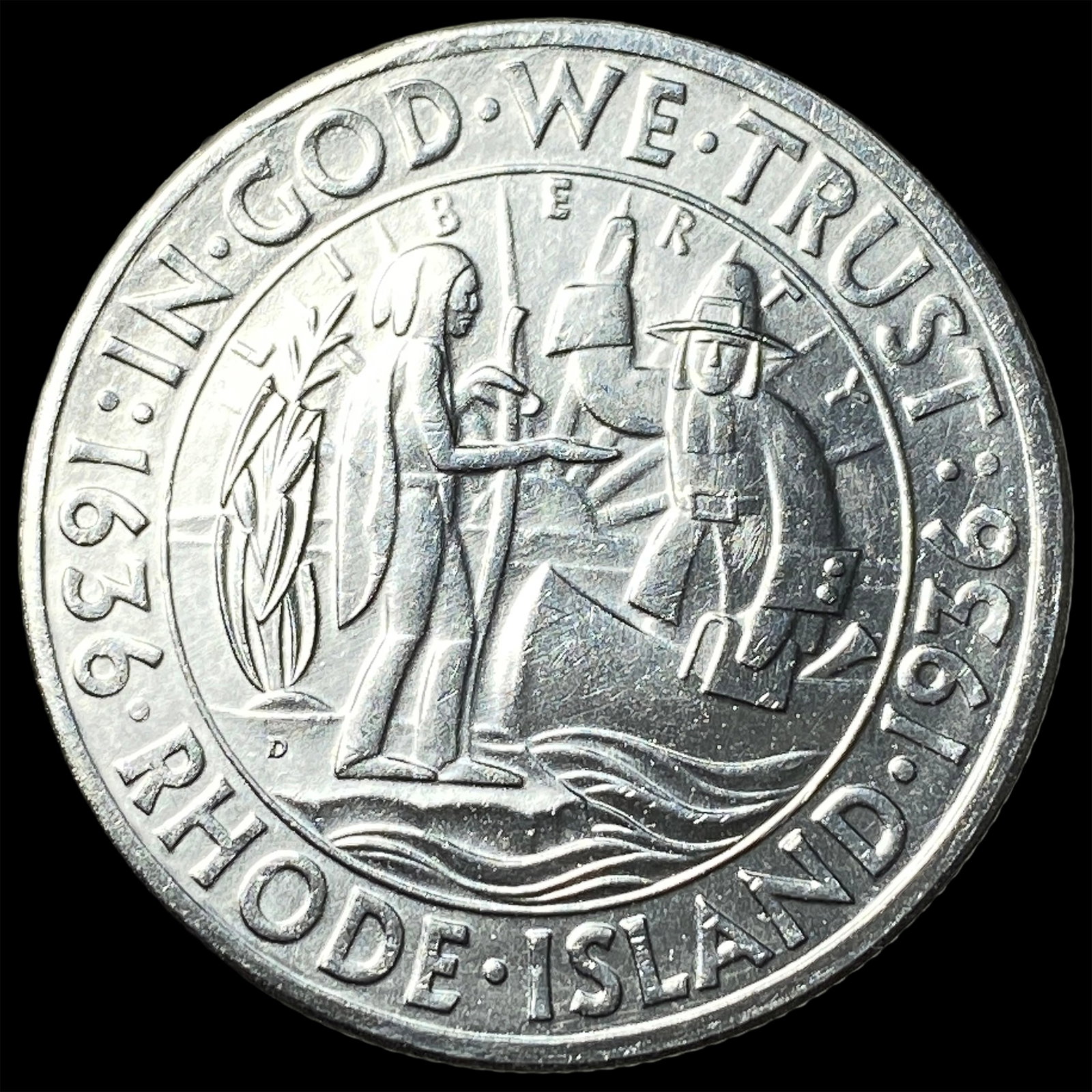 1936-D Silver Rhode Island Half Dollar GEM BU: 1936-D Silver Rhode Island Half Dollar GEM BU