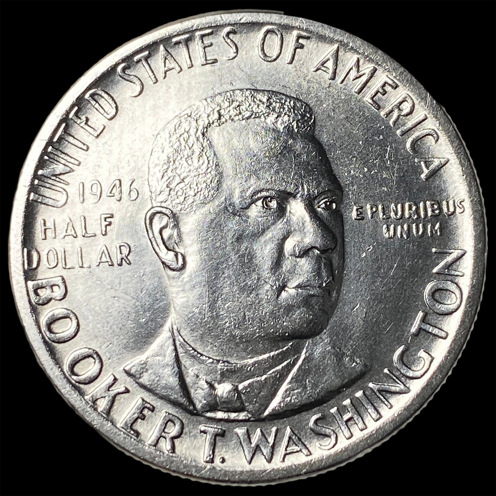 1946 Silver Half Dollar Booker T. Washington GEM BU: 1946 Silver Half Dollar Booker T. Washington GEM BU