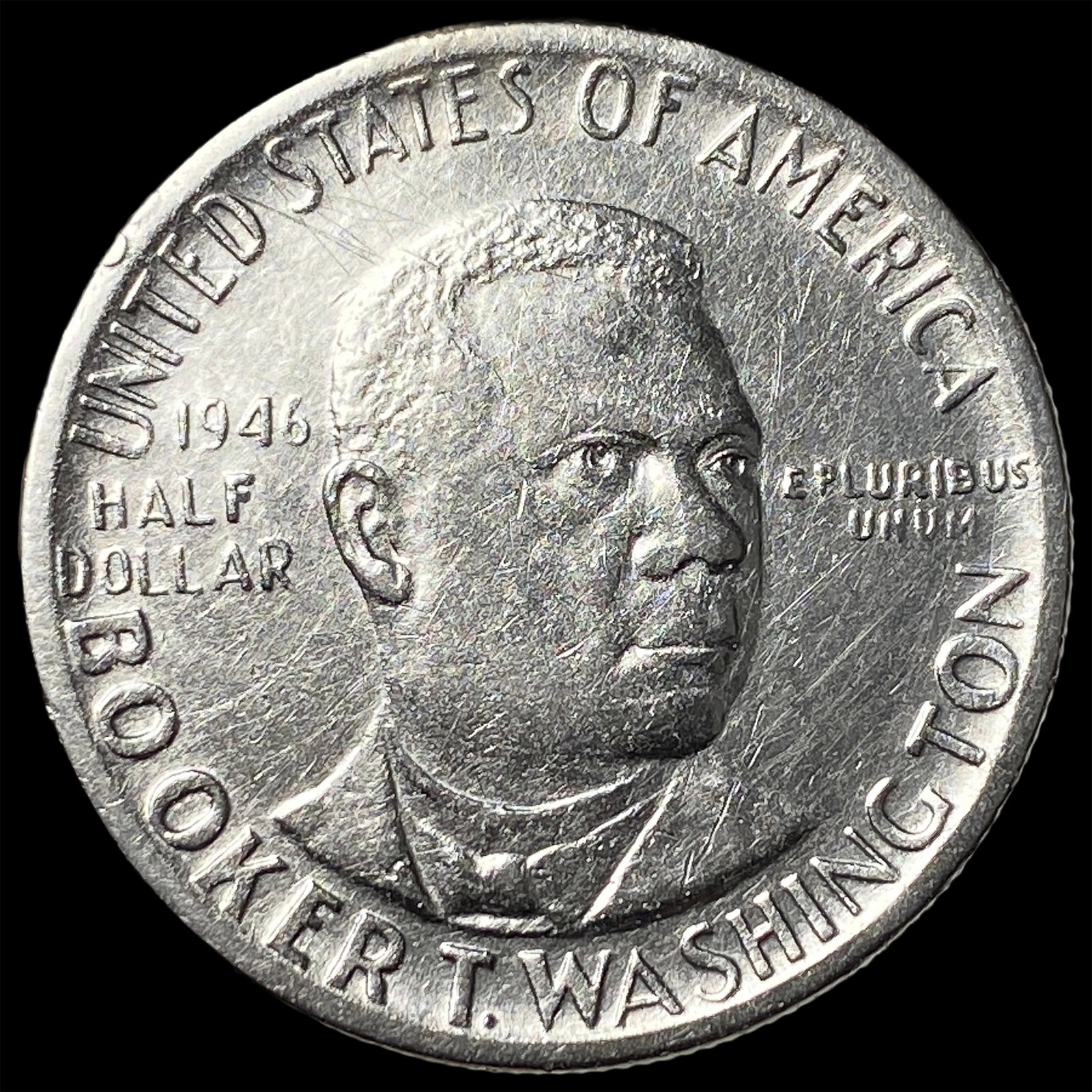 1946 Silver Half Dollar Booker T. Washington GEM BU: 1946 Silver Half Dollar Booker T. Washington GEM BU