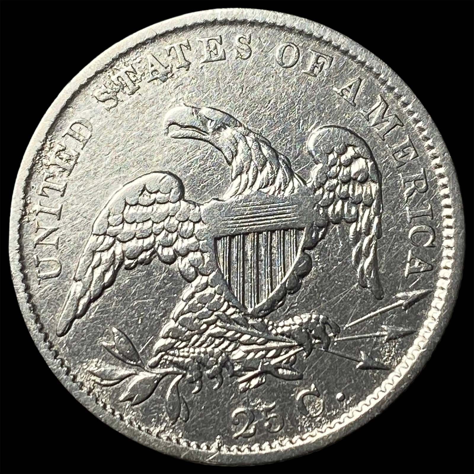 1833 Capped Bust Silver Quarter UNCIRCULATED - 2