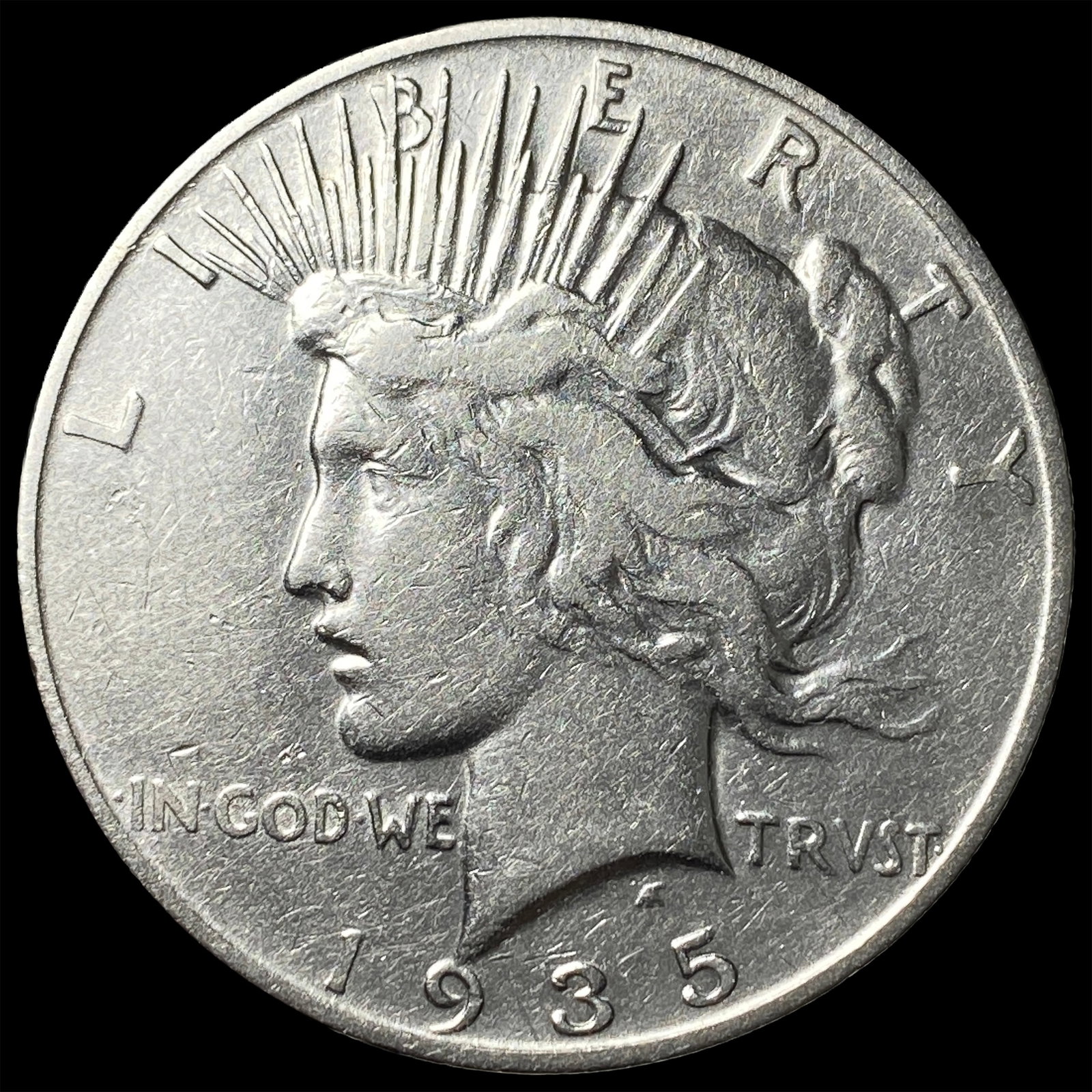1935-S Silver Peace Dollar CLOSELY UNCIRCULATED: 1935-S Silver Peace Dollar CLOSELY UNCIRCULATED