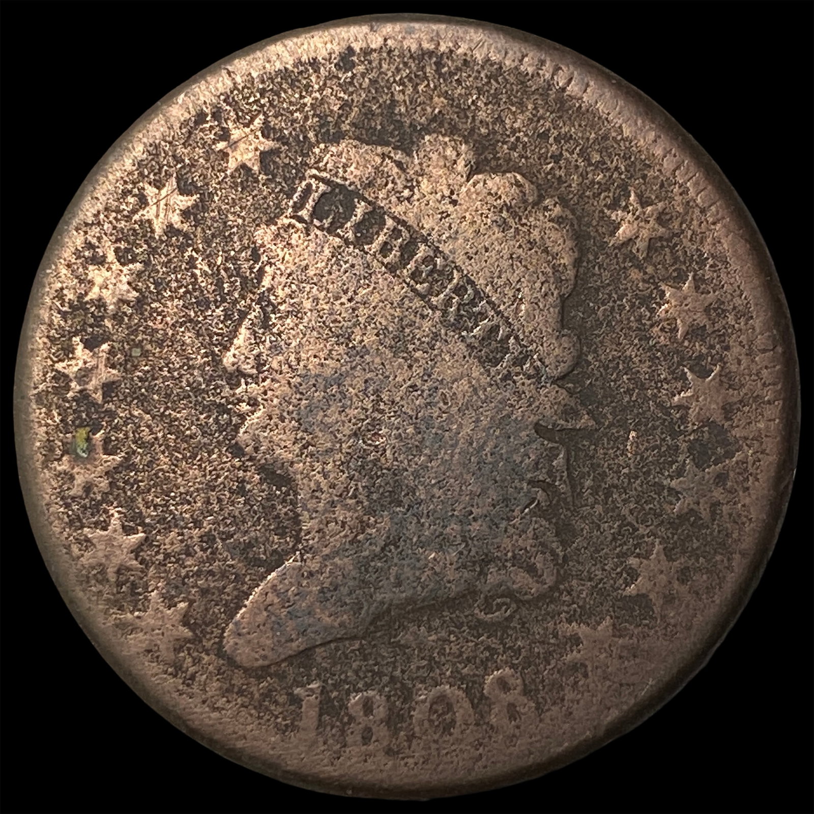 1808 Classic Head Large Cent NICELY CIRCULATED: 1808 Classic Head Large Cent NICELY CIRCULATED