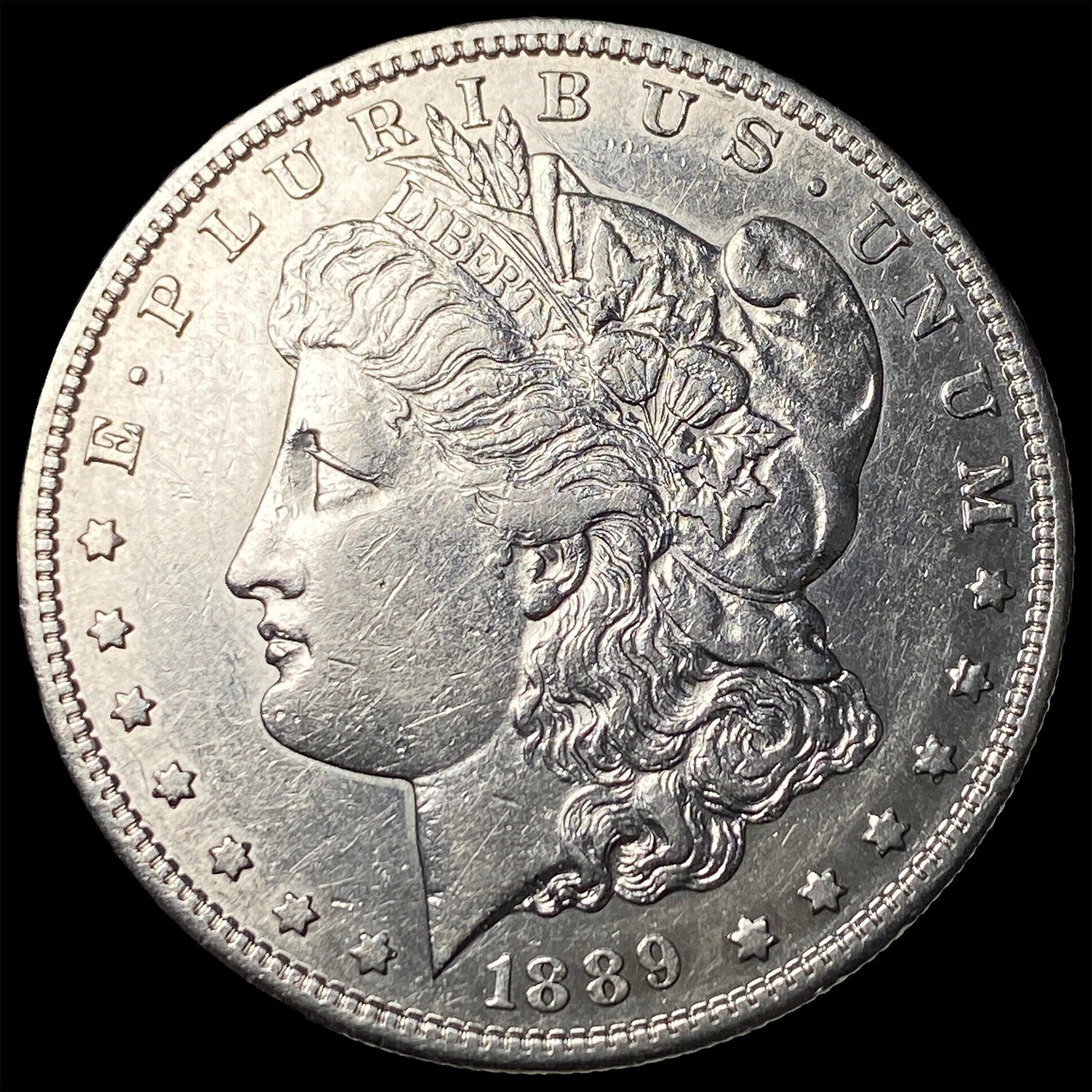 1889-S Silver Morgan Dollar CHOICE AU: 1889-S Silver Morgan Dollar CHOICE AU