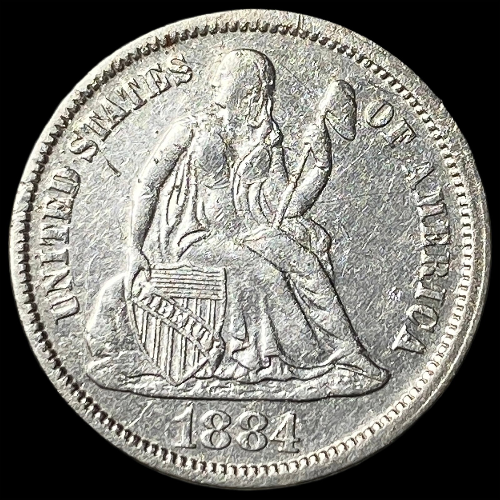 1884 Seated Liberty Dime UNCIRCULATED: 1884 Seated Liberty Dime UNCIRCULATED