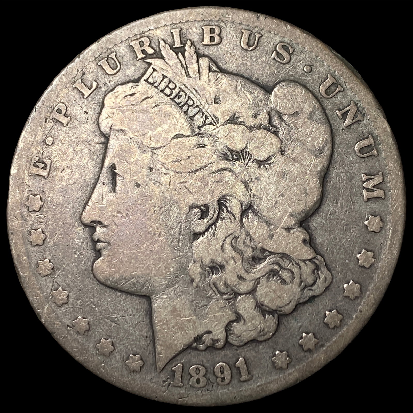 1891-CC Silver Morgan Dollar NICELY CIRCULATED: 1891-CC Silver Morgan Dollar NICELY CIRCULATED