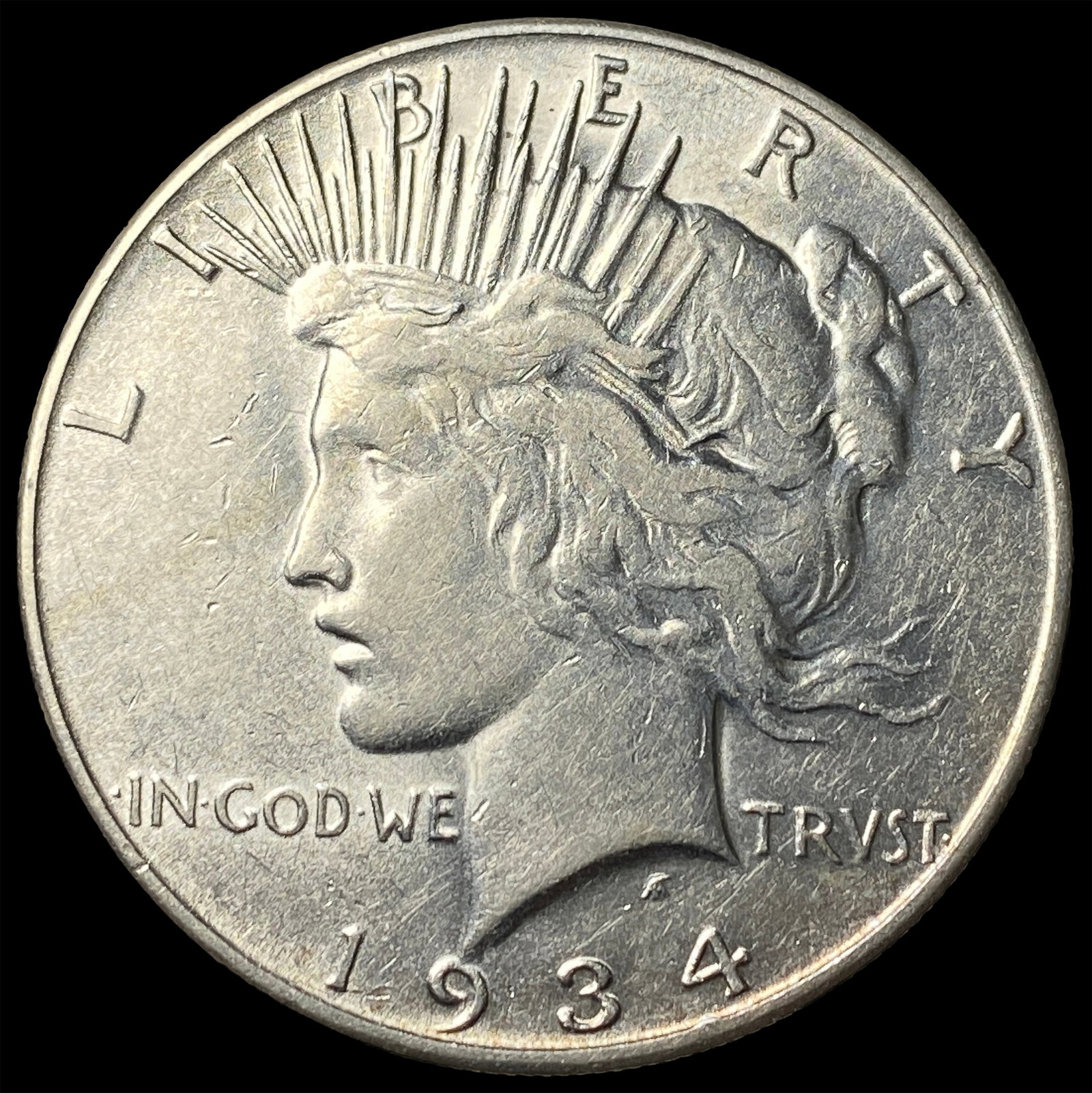 1934 Silver Peace Dollar CHOICE AU: 1934 Silver Peace Dollar CHOICE AU