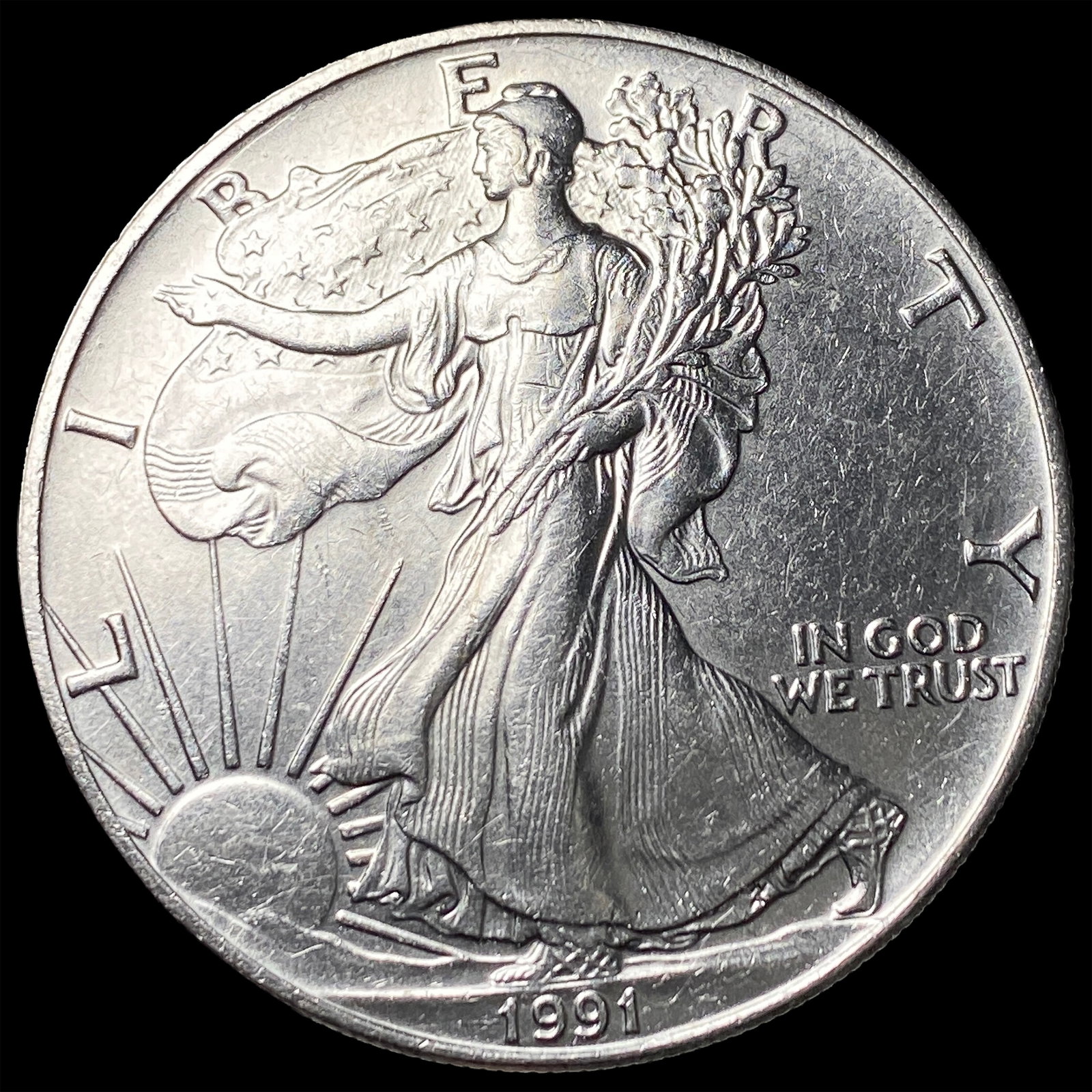 1991 1 oz Silver American Eagle $1 GEM BU (1 of 2)