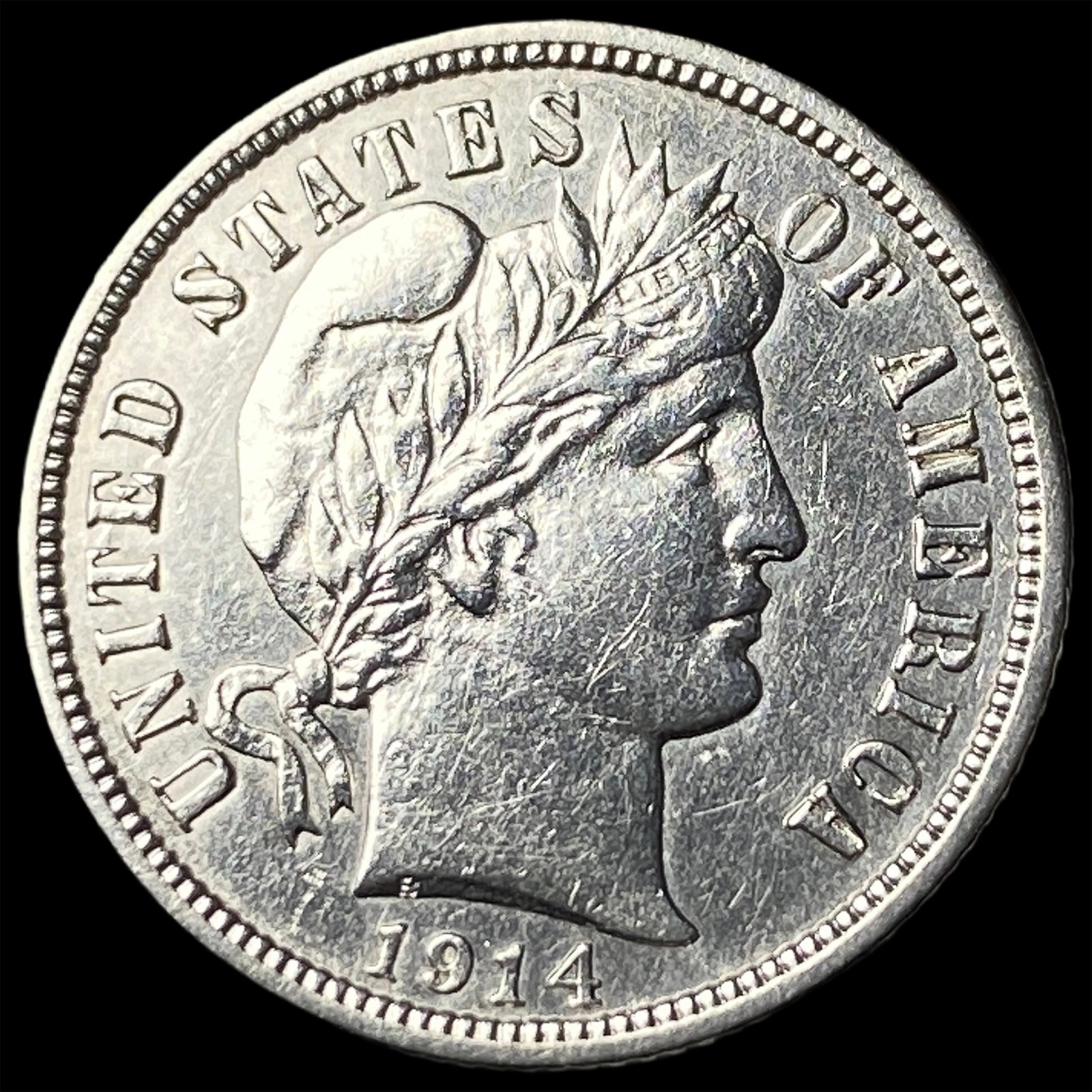 1914-D Silver Barber Dime UNCIRCULATED: 1914-D Silver Barber Dime UNCIRCULATED