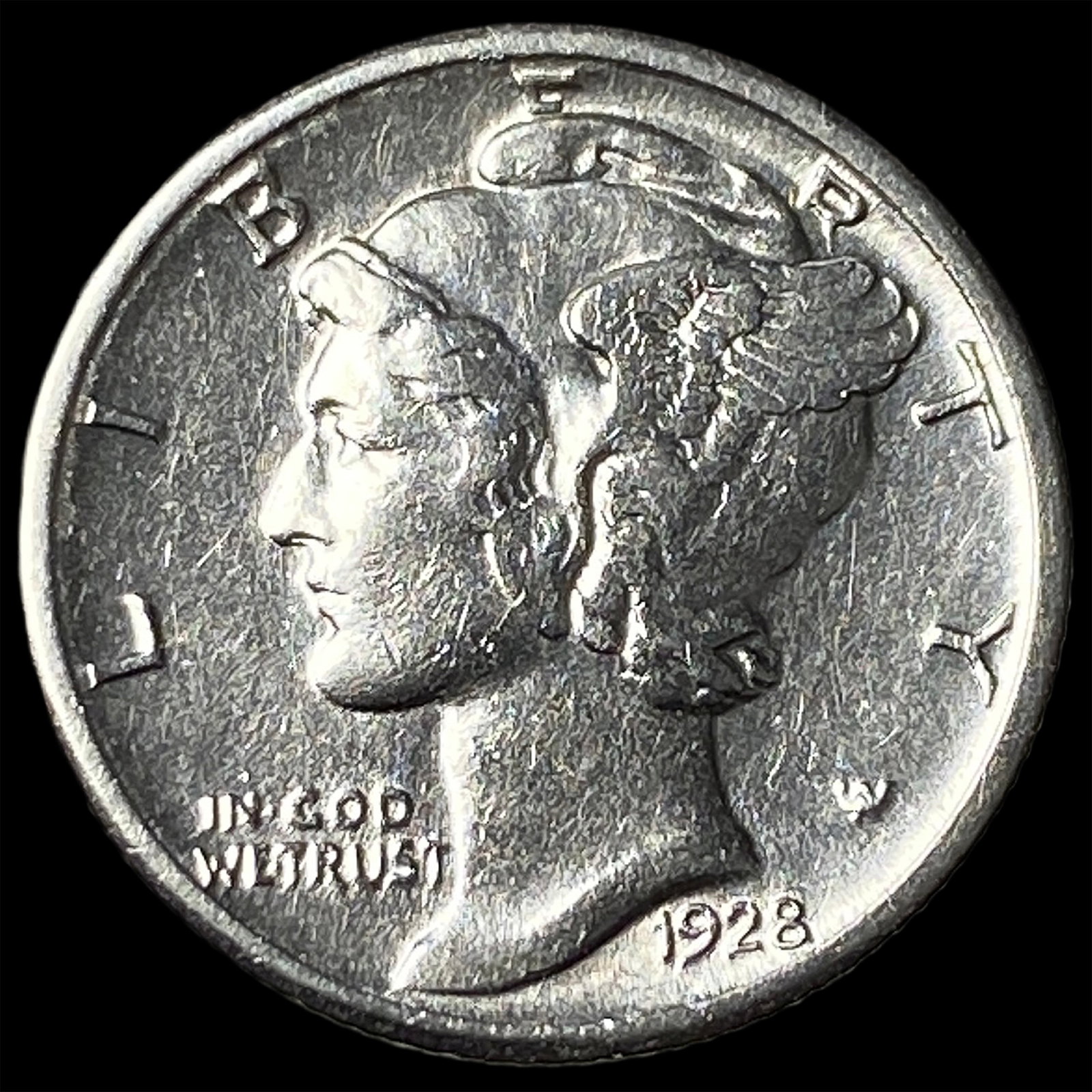 1928-S Silver Mercury Dime UNCIRCULATED (1 of 2)
