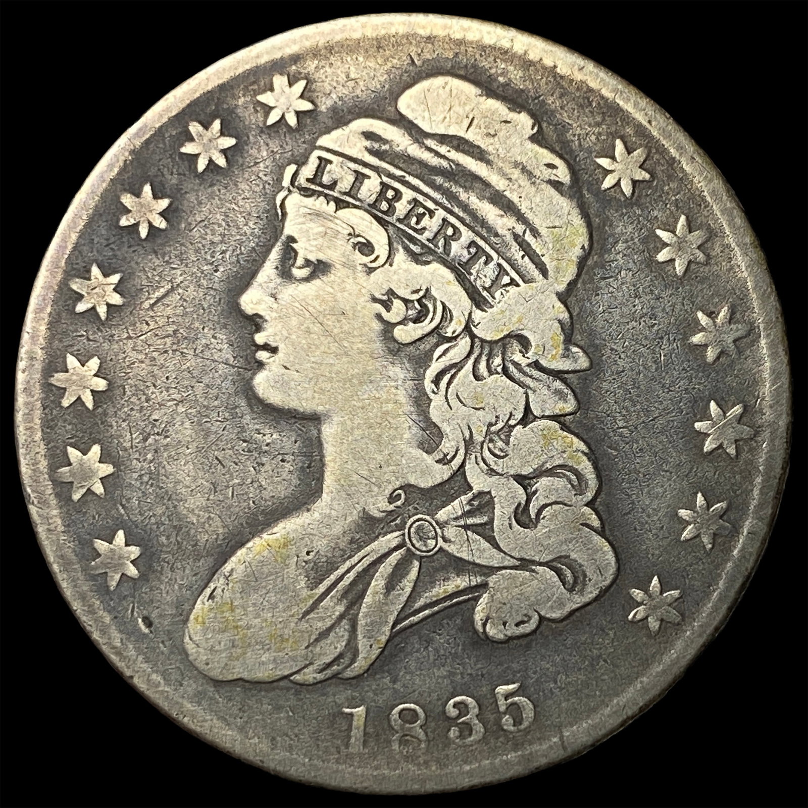 1835 Capped Bust Half Dollar NEARLY UNCIRCULATED: 1835 Capped Bust Half Dollar NEARLY UNCIRCULATED