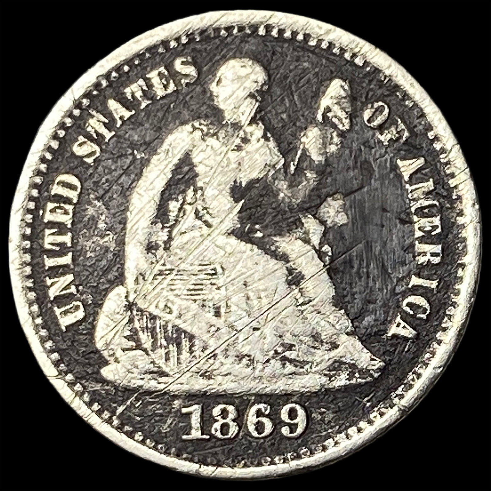 1869-S Silver Half Dime HIGH GRADE: 1869-S Silver Half Dime HIGH GRADE