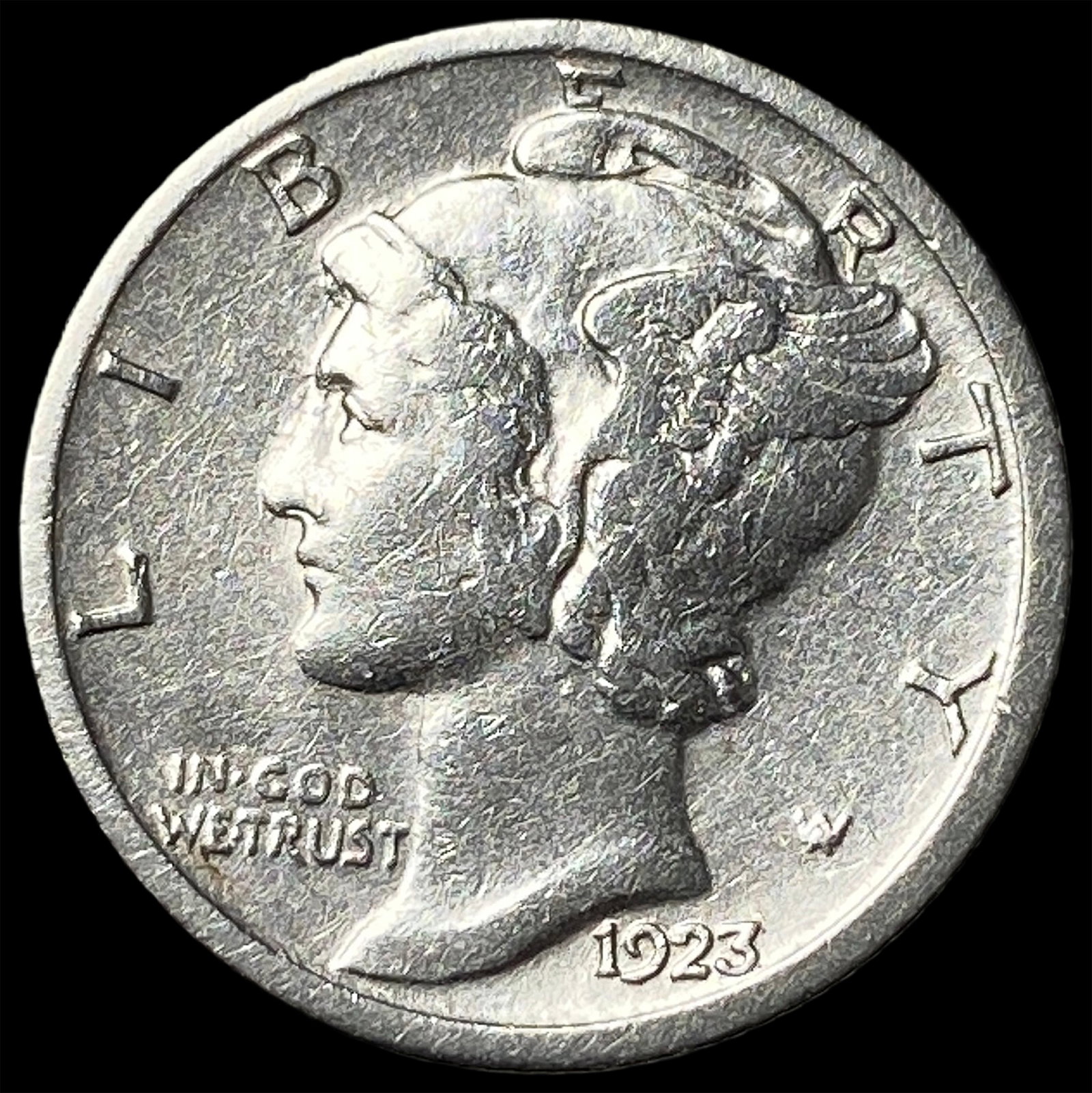 1923-S Silver Mercury Dime CLOSELY UNCIRCULATED: 1923-S Silver Mercury Dime CLOSELY UNCIRCULATED