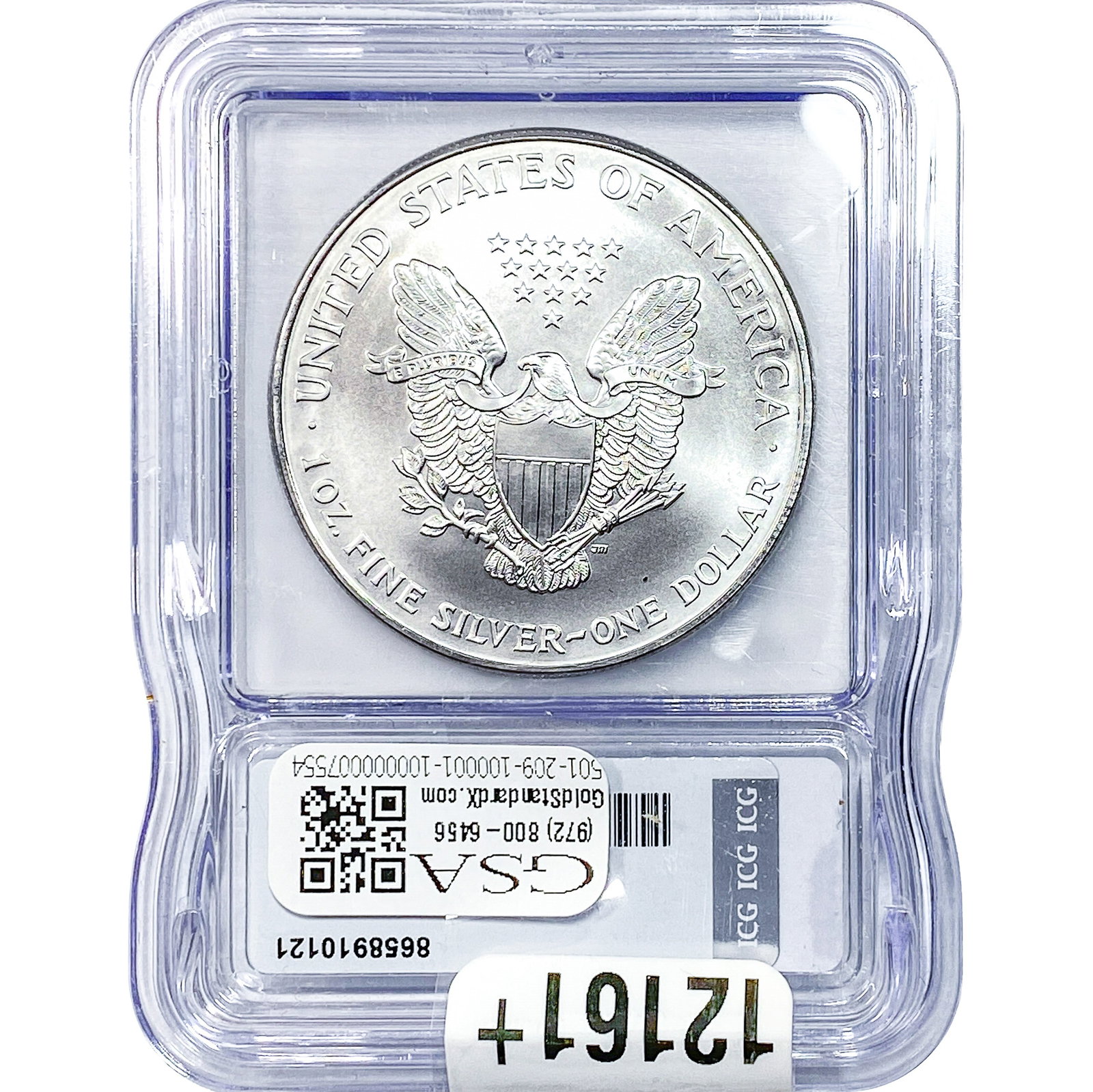 1999 Silver Eagle ICG MS70 - 2