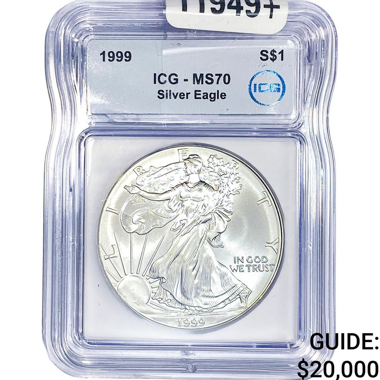1999 Silver Eagle ICG MS70: 1999 Silver Eagle ICG MS70