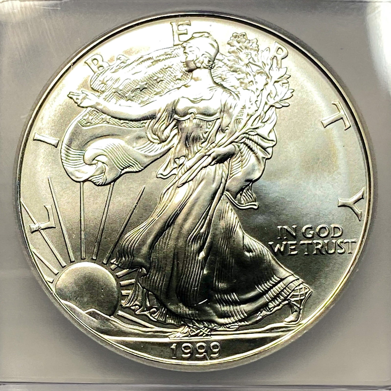 1999 Silver Eagle ICG MS70 - 3