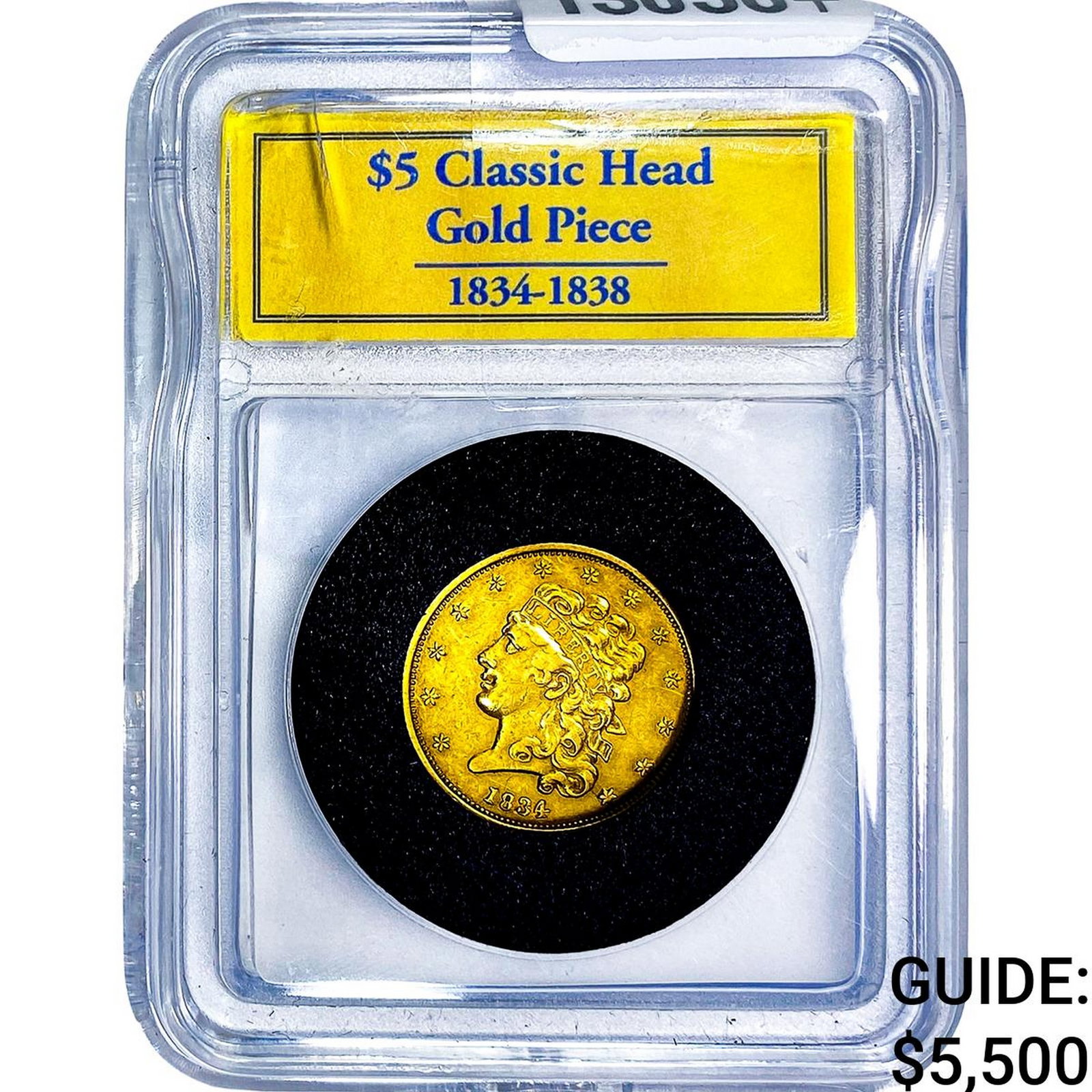 1834 $5 Gold Half Eagle: 1834 $5 Gold Half Eagle