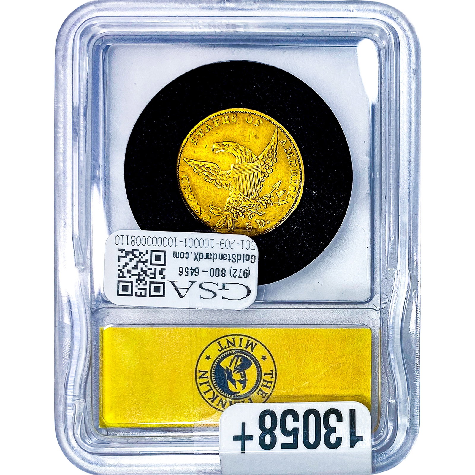 1834 $5 Gold Half Eagle - 2