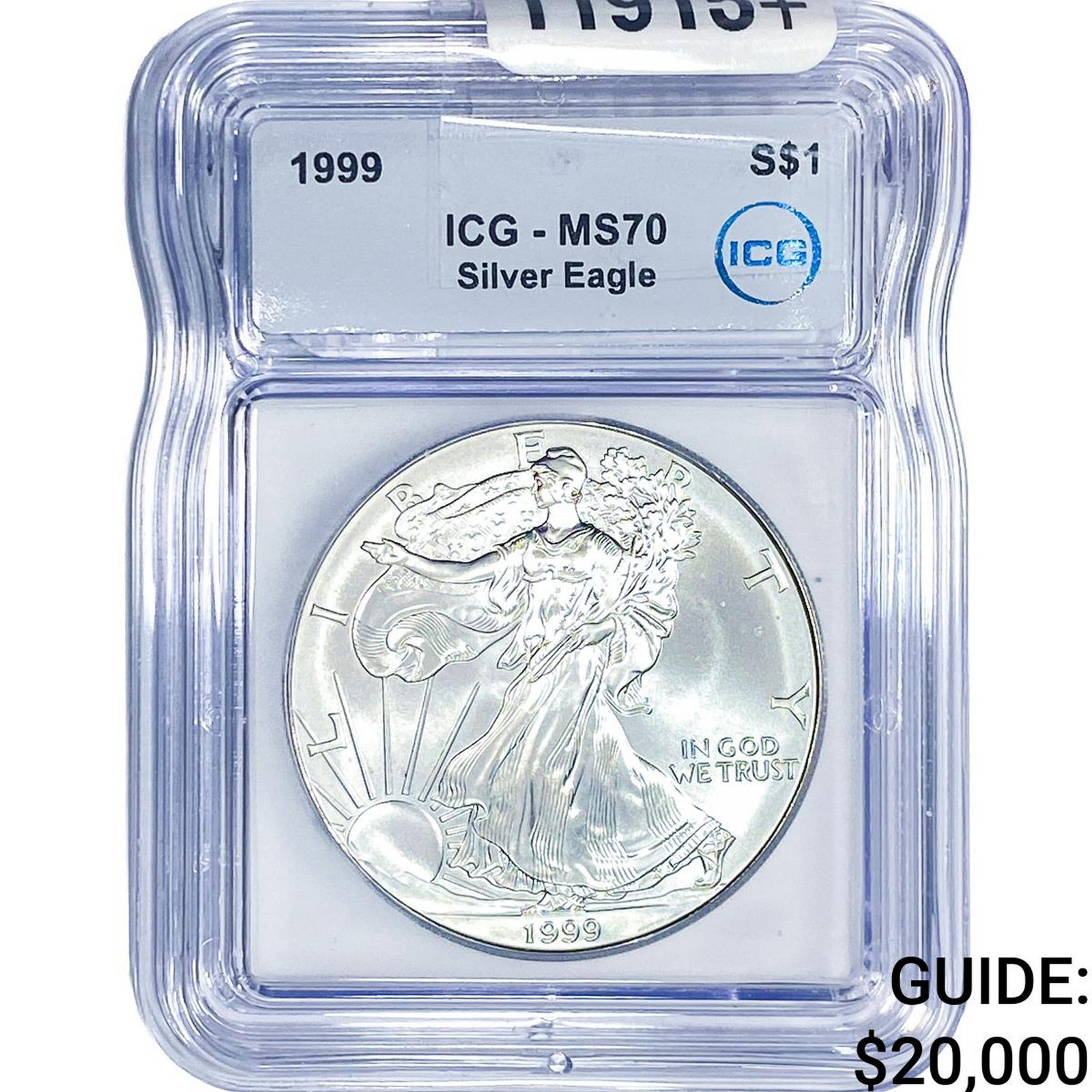 1999 Silver Eagle ICG MS70: 1999 Silver Eagle ICG MS70