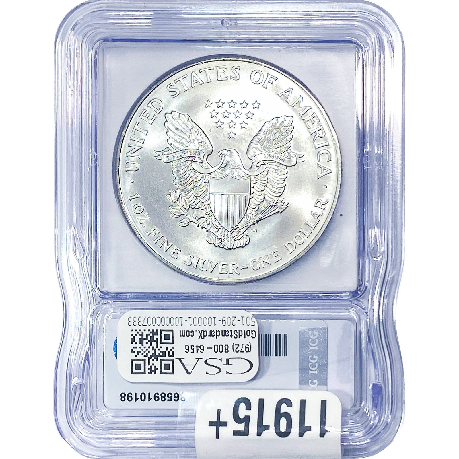 1999 Silver Eagle ICG MS70 - 2