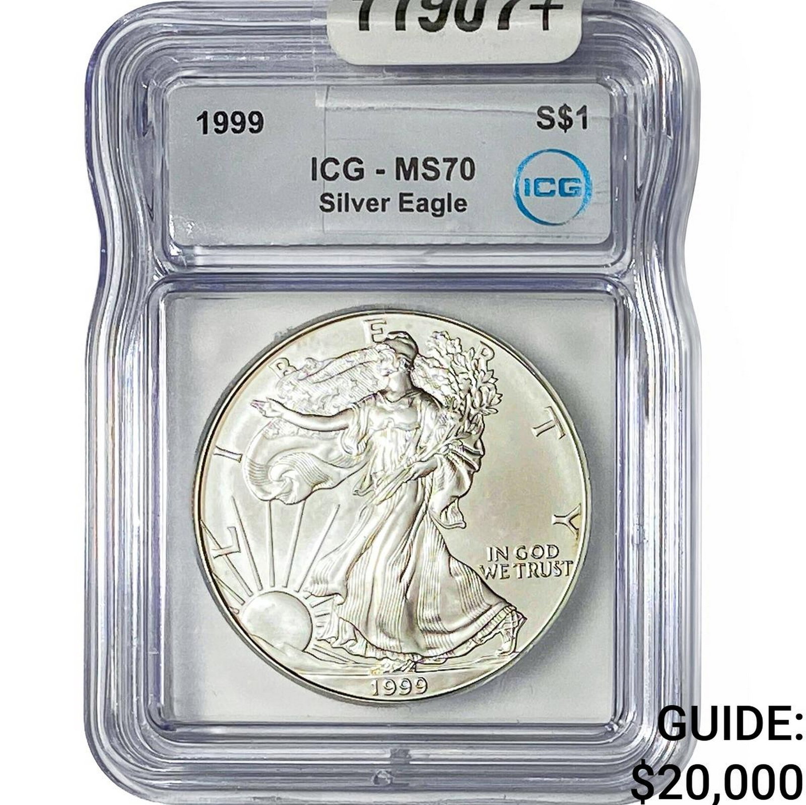 1999 Silver Eagle ICG MS70: 1999 Silver Eagle ICG MS70