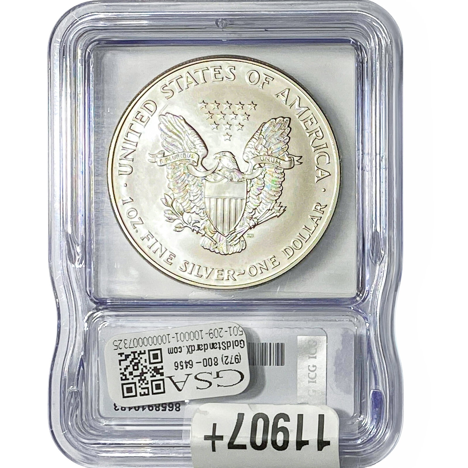 1999 Silver Eagle ICG MS70 - 2