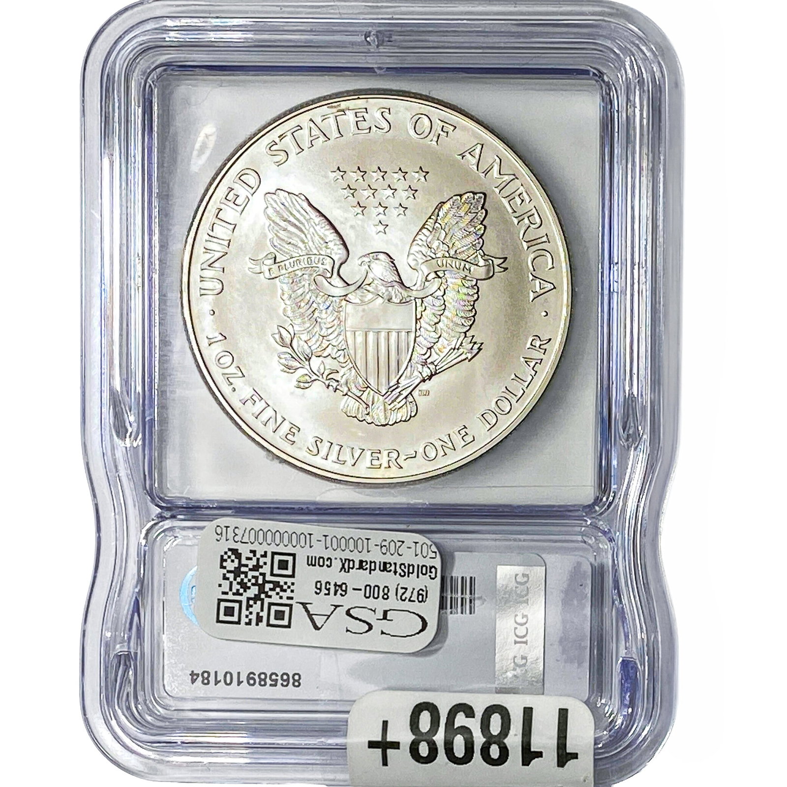 1999 Silver Eagle ICG MS70 - 2