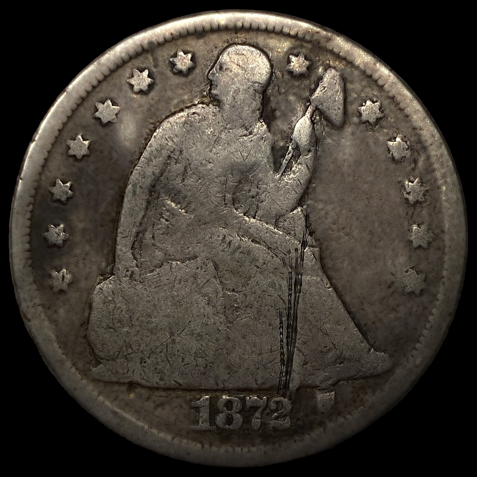 1872-CC Seated Liberty Dollar: 1872-CC Seated Liberty Dollar