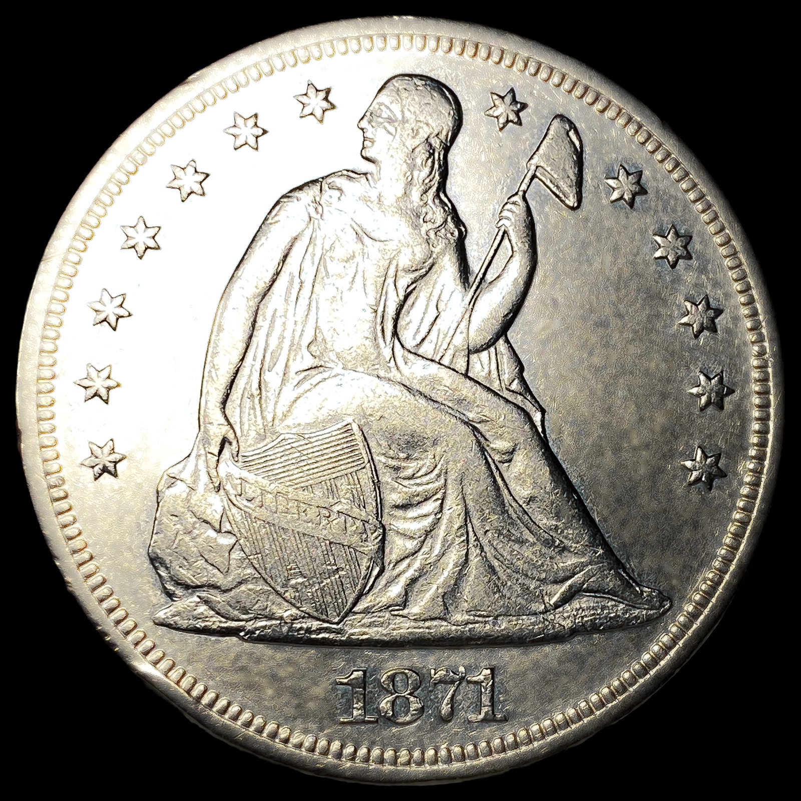 1871 Seated Liberty Dollar: 1871 Seated Liberty Dollar