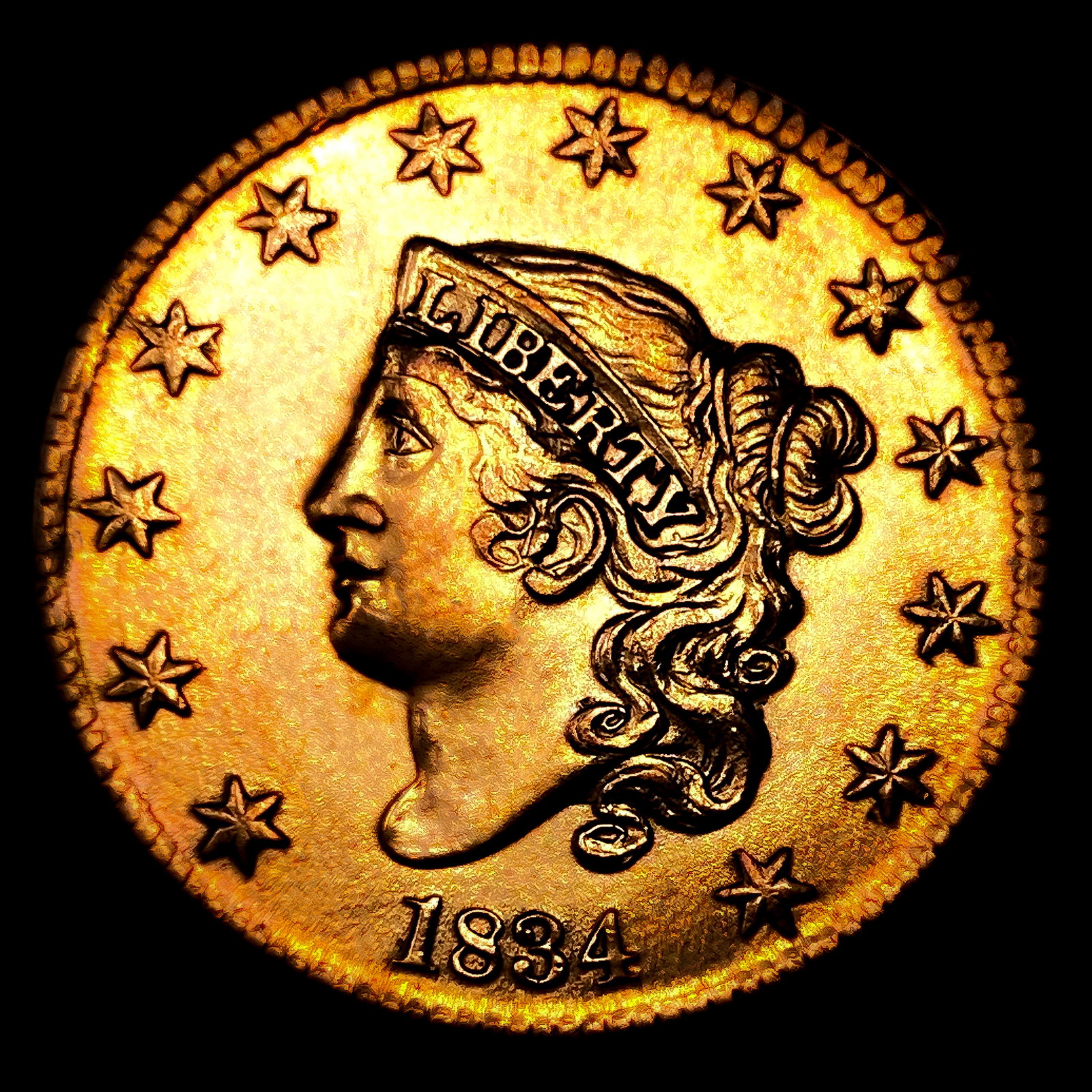 1834 Coronet Head Large Cent: 1834 Coronet Head Large Cent