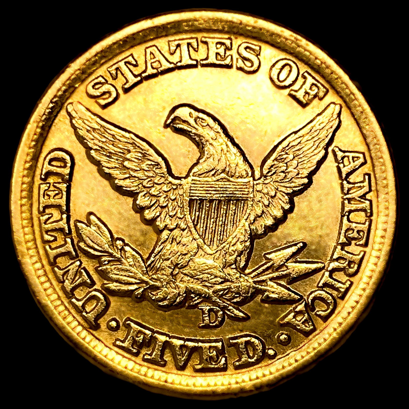 1853-D $5 Gold Half Eagle - 2