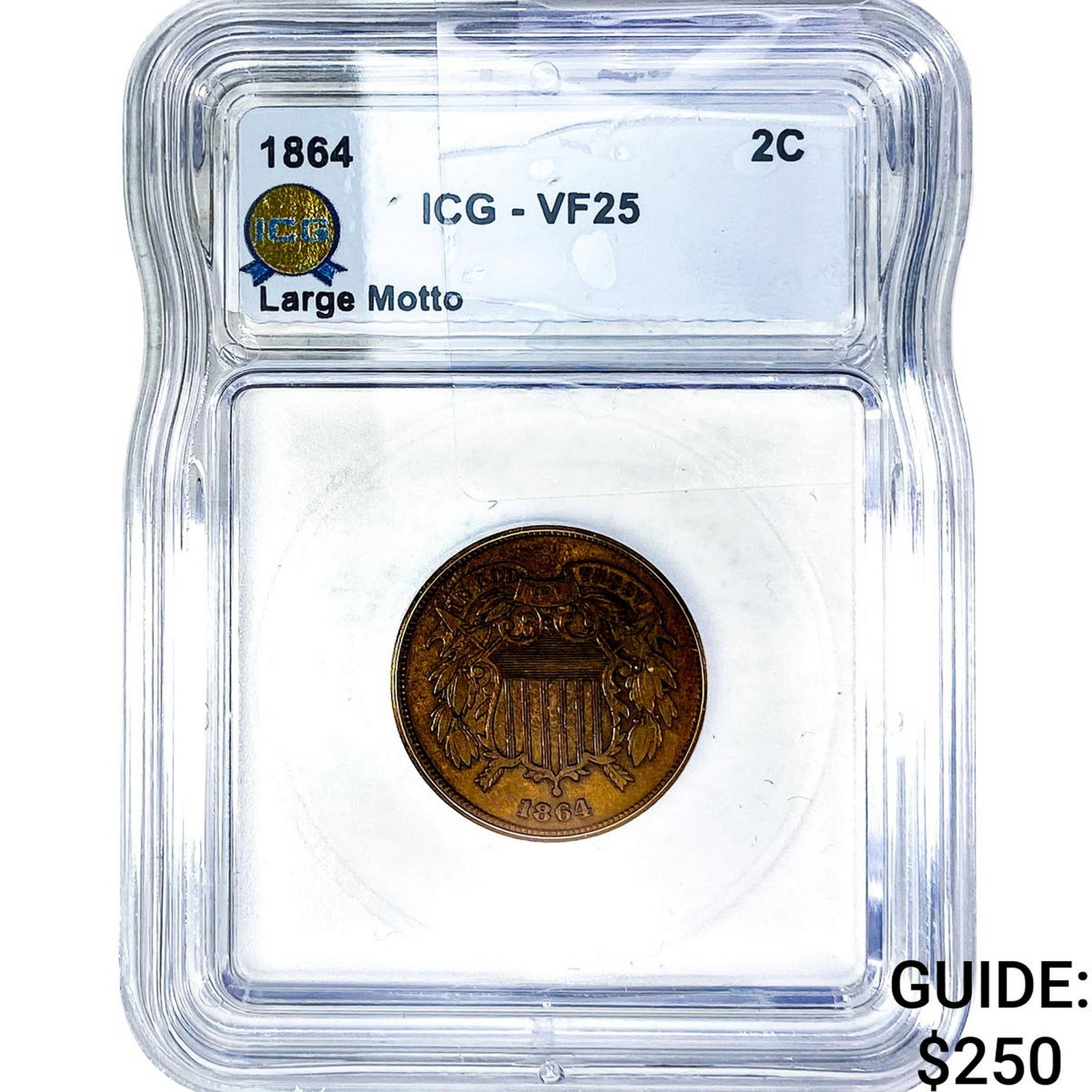 1864 ICG VF25 2C Shield: 1864 ICG VF25 2C Shield