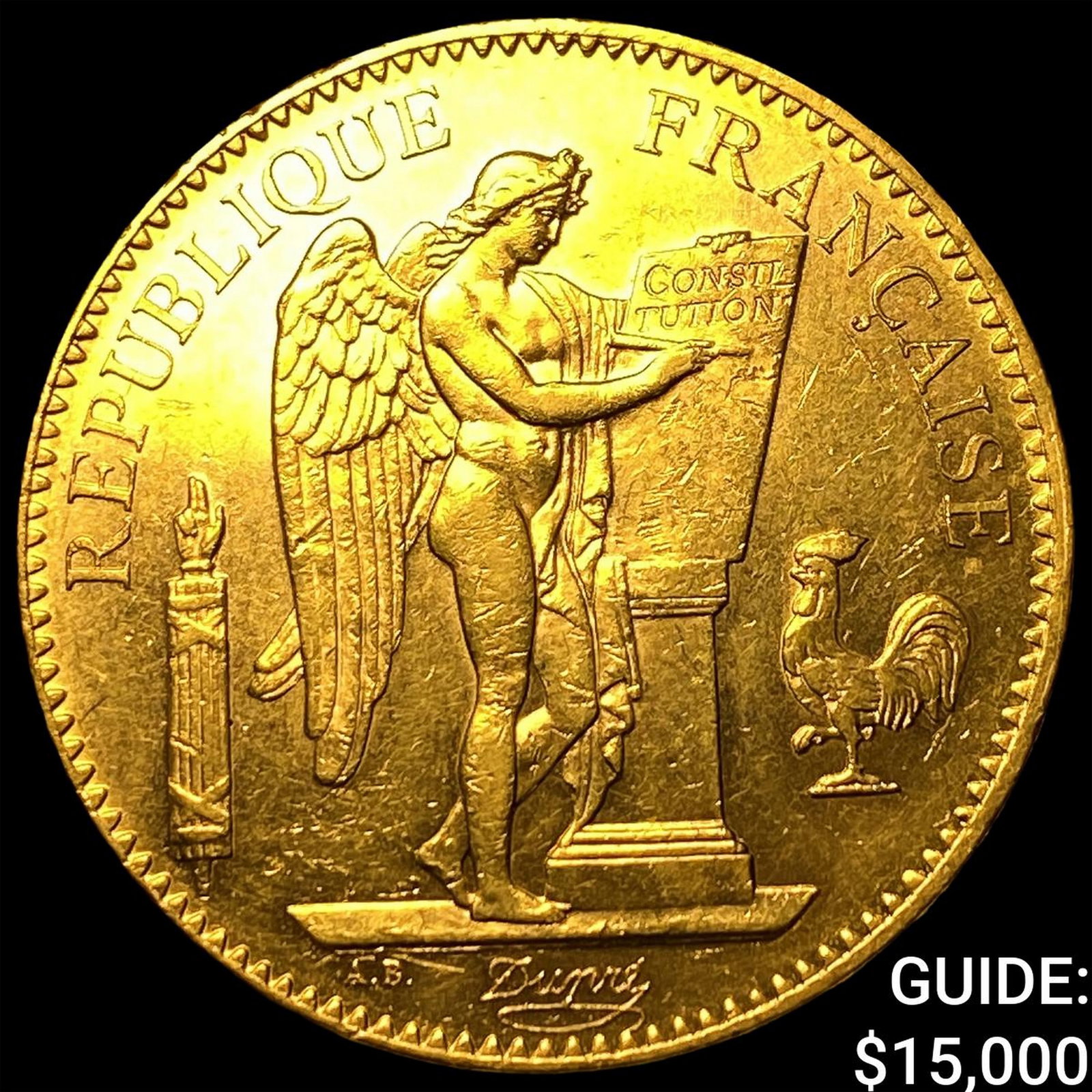 1914A France Gold 100 Francs .9334 AGW: 1914A France Gold 100 Francs .9334 AGW