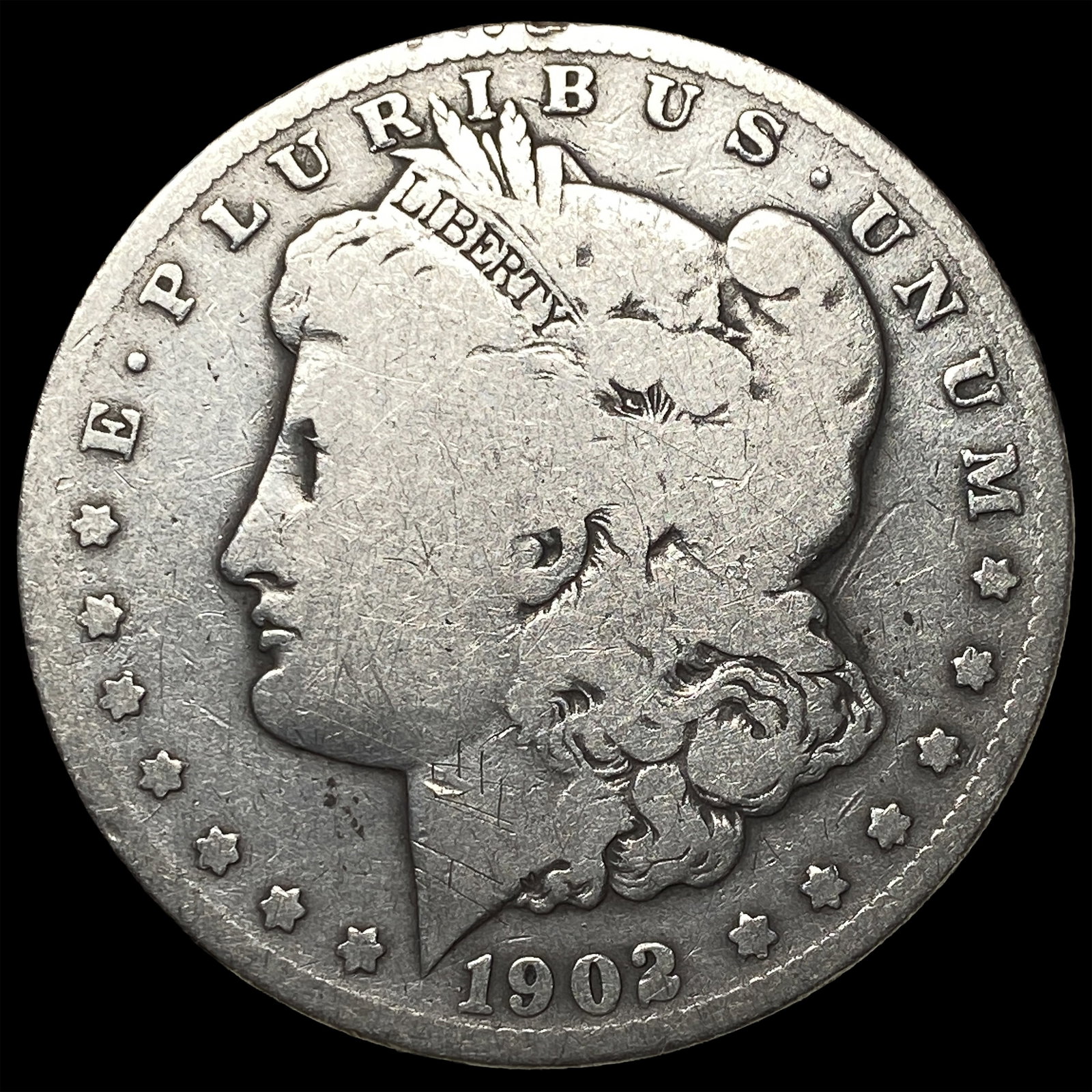 1902-S Silver Morgan Dollar NICELY CIRCULATED: 1902-S Silver Morgan Dollar NICELY CIRCULATED