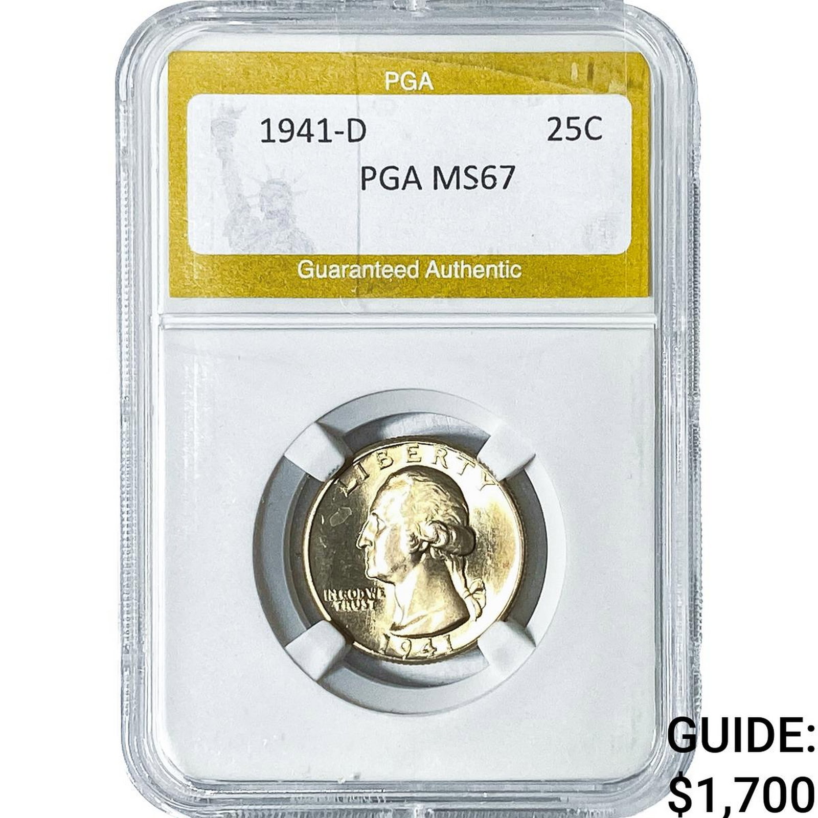 1941-D Washington Silver Quarter PGA MS67 (1 of 2)