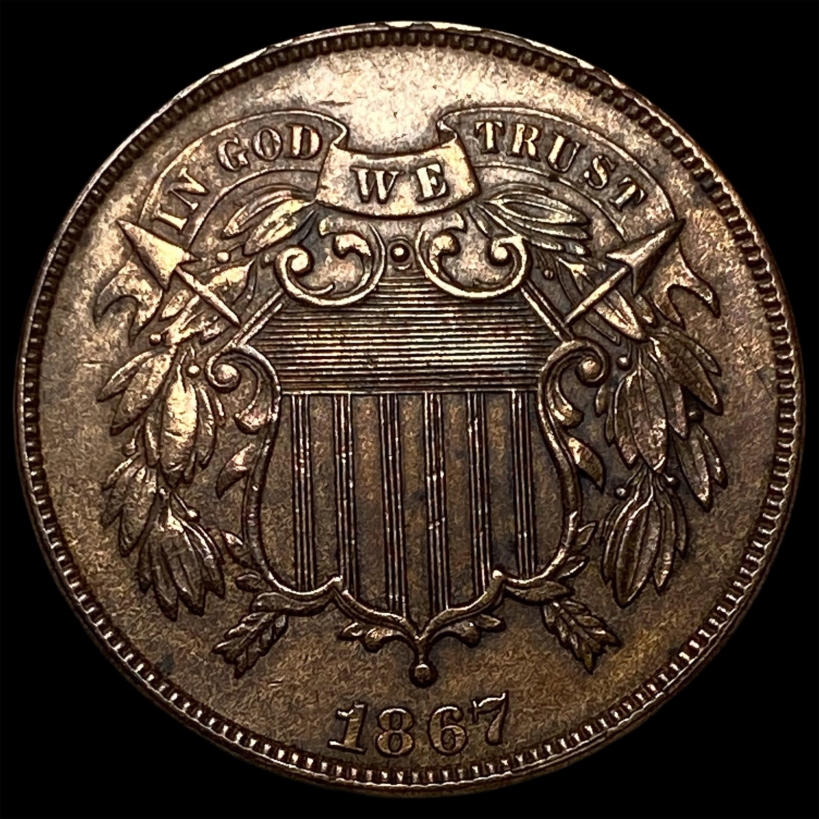 1867 RB Two-Cent Piece UNCIRCULATED (1 of 2)
