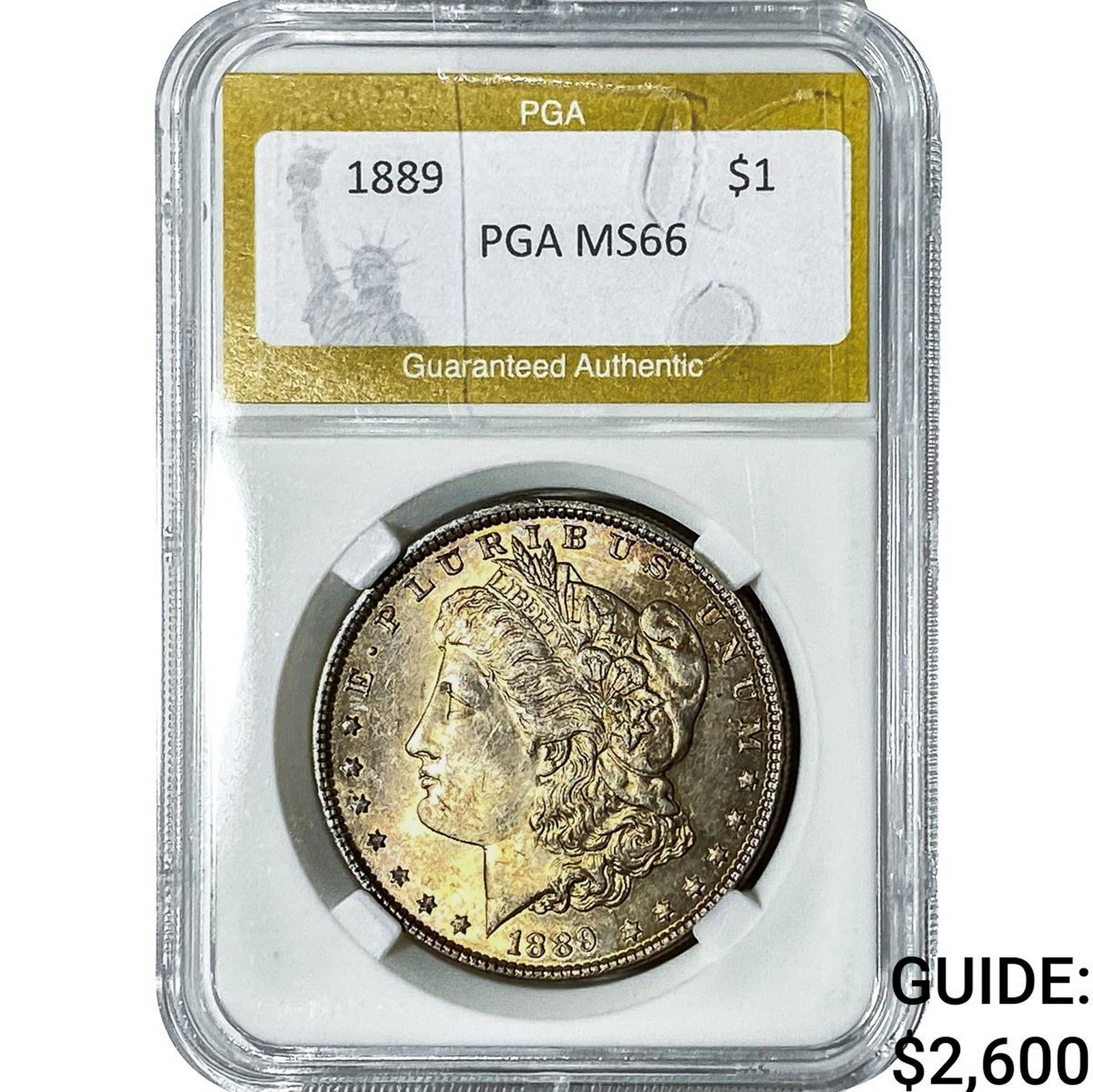 1889 Morgan Silver Dollar PGA MS66: 1889 Morgan Silver Dollar PGA MS66