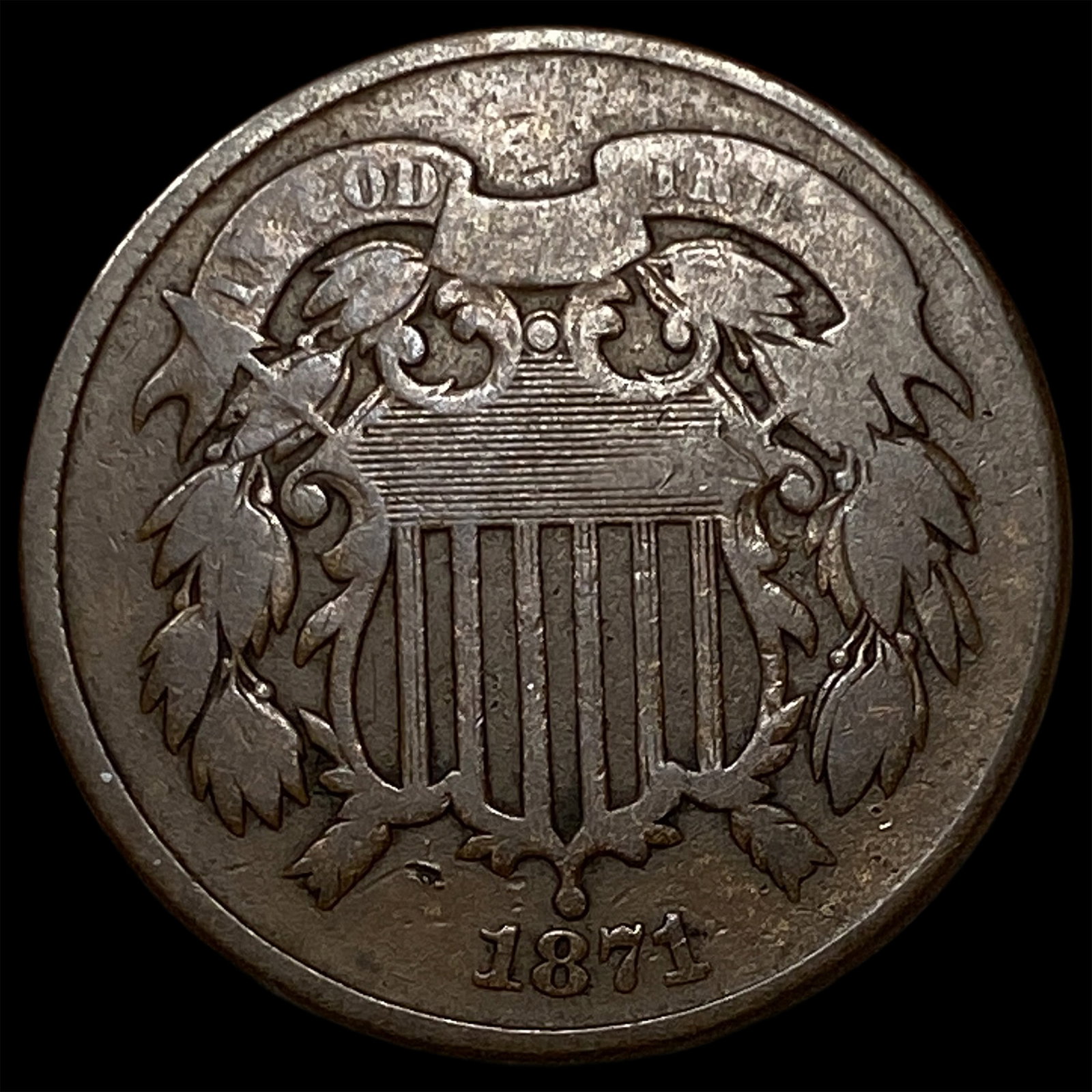 1871 Two-Cent Piece LIGHTLY CIRCULATED (1 of 2)