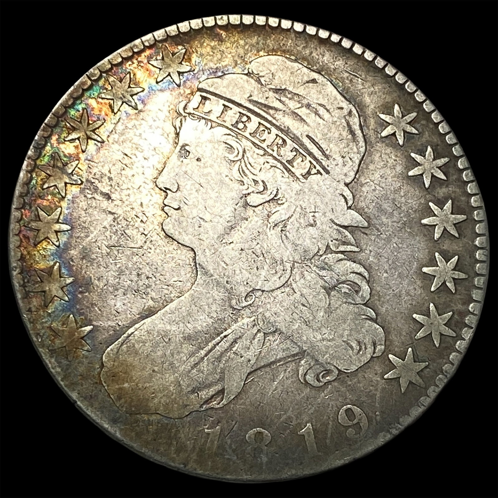 1819 Capped Bust Half Dollar LIGHTLY CIRCULATED (1 of 2)
