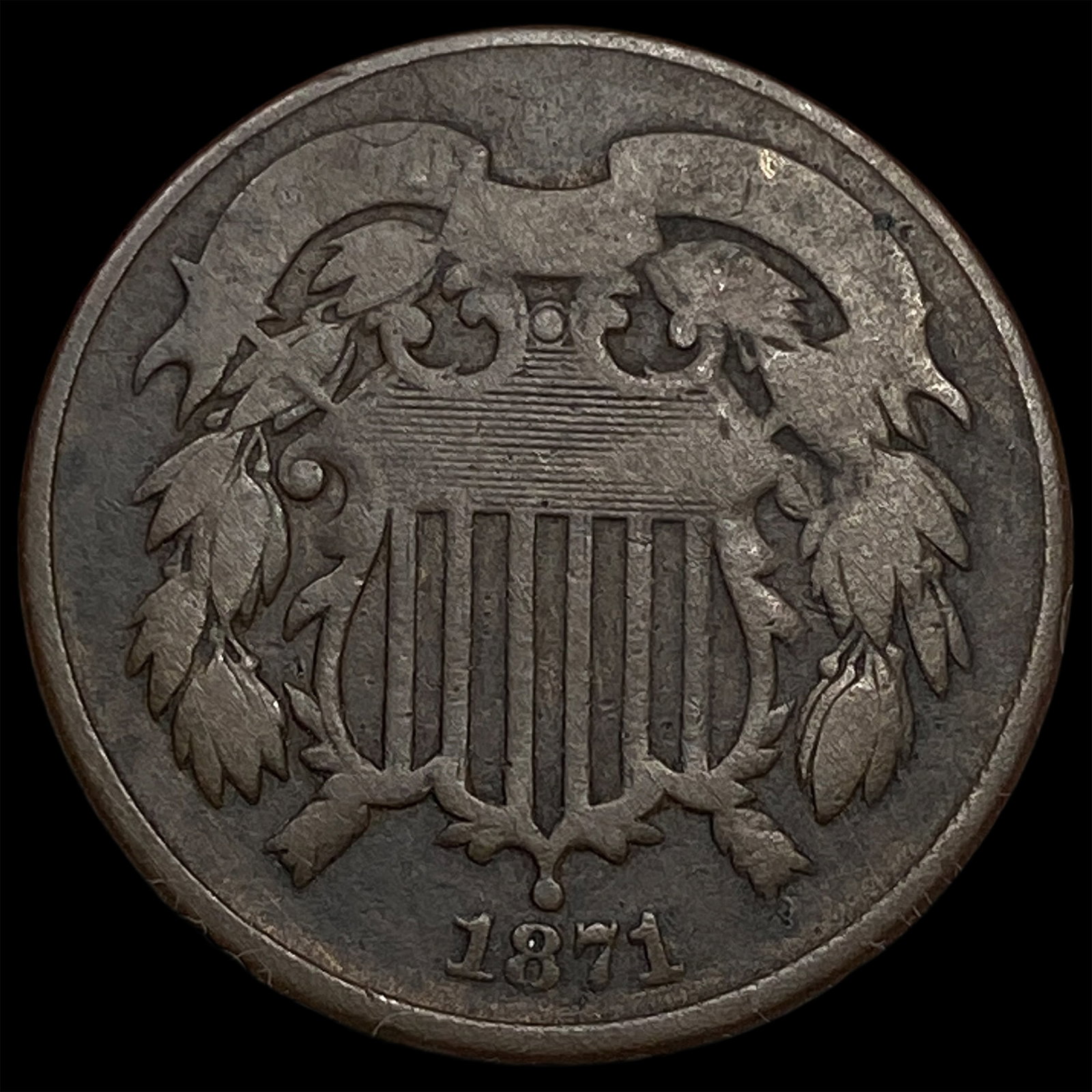 1871 Two-Cent Piece NEARLY UNCIRCULATED: 1871 Two-Cent Piece NEARLY UNCIRCULATED