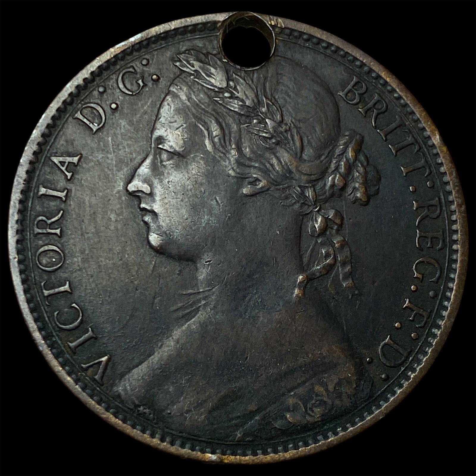 1876H Great Britain Victoria Bronze Penny (1 of 2)