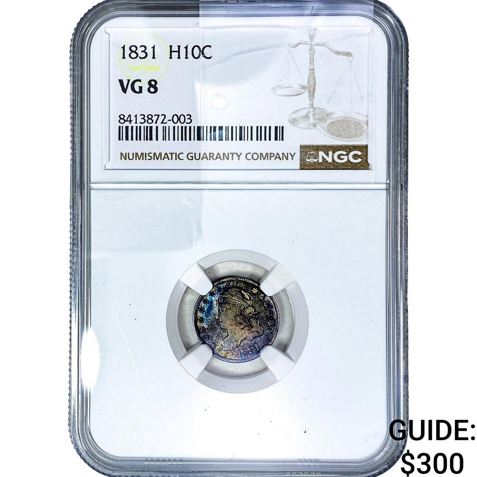 1831 Capped Bust Half Dime NGC VG8: 1831 Capped Bust Half Dime NGC VG8